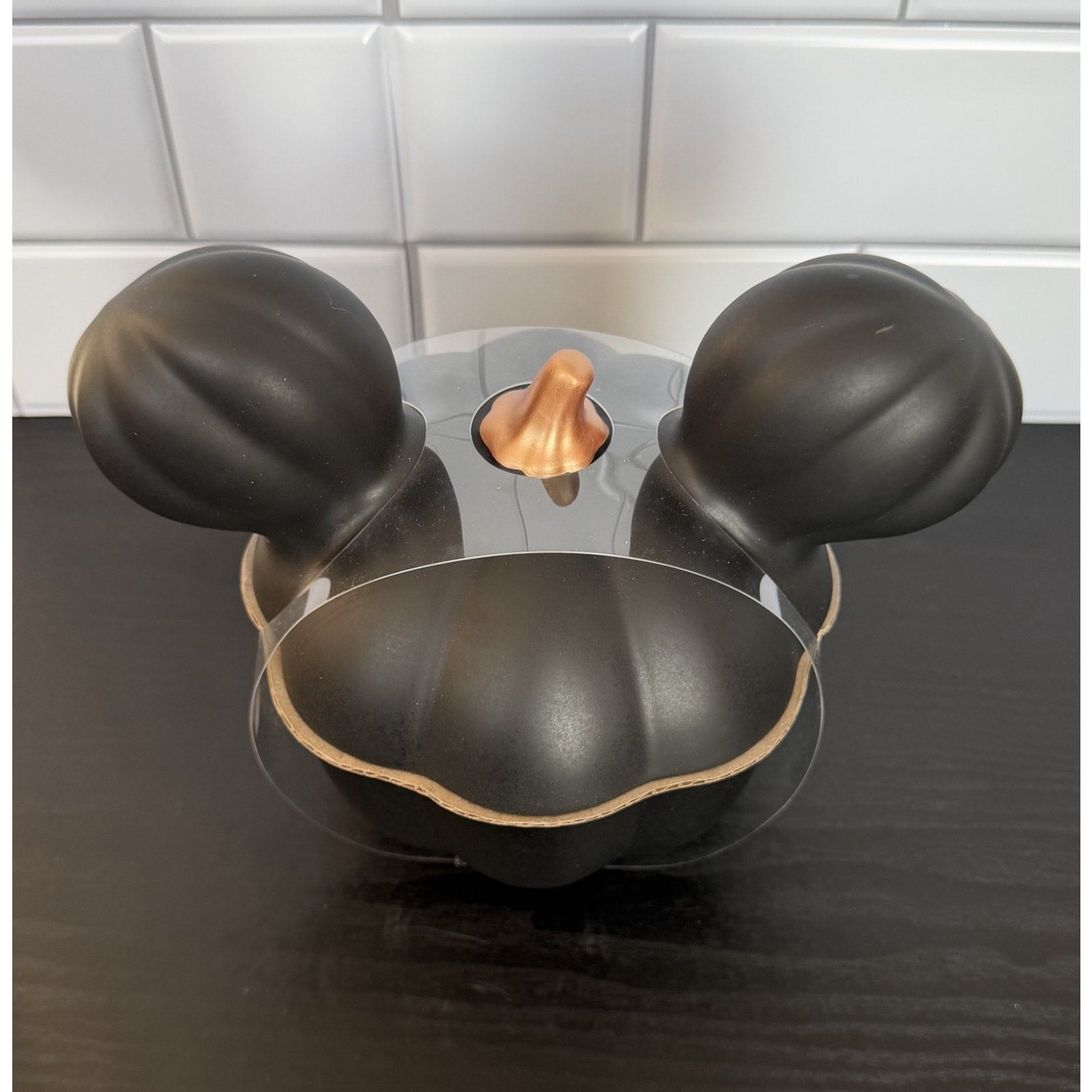 Disney Parks Mickey Mouse Pumpkin Serving Bowl with Lid NEW