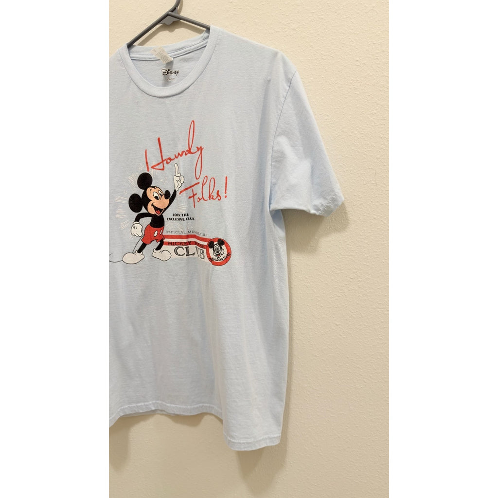 Mickey Mouse Club "Howdy Folks" Men's Graphic T-Shirt - Large - NWT