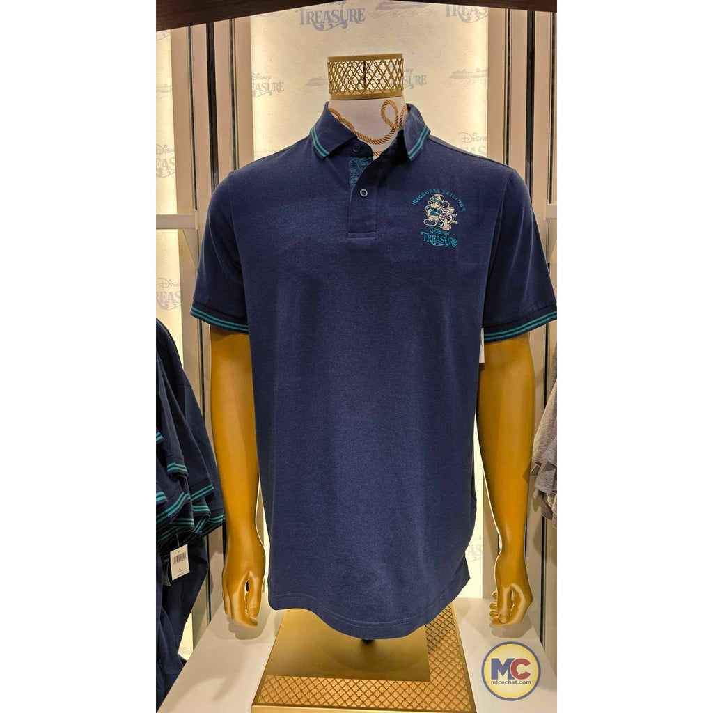 Disney Cruise Line Disney Treasure "Inaugural Sailings" Adult Polo Large NWT