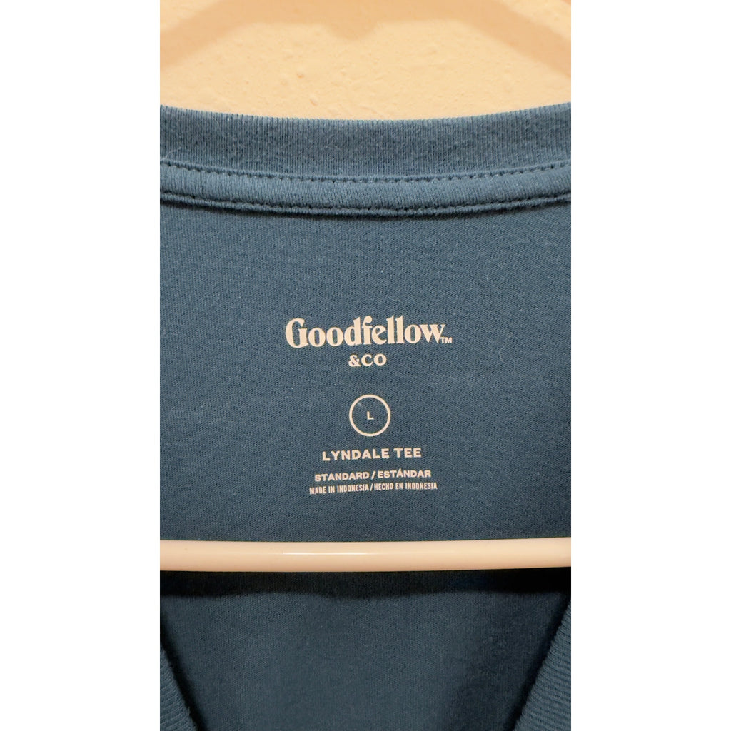 Goodfellow & Co. Men's Lyndale V-Neck T-Shirt 2-Pack Size Large Blue/Burgundy