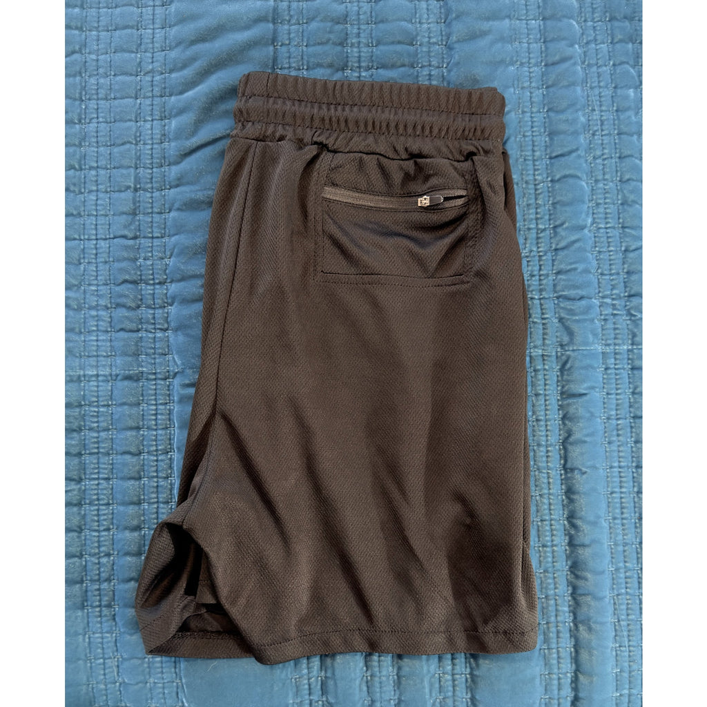 Men’s 5” Gym Workout Athletic Shorts 7 Pack Zipper Pocket & Towel Loop