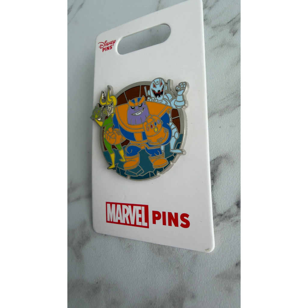 Marvel Villains Enamel Pin – Thanos, Loki, and Ultron