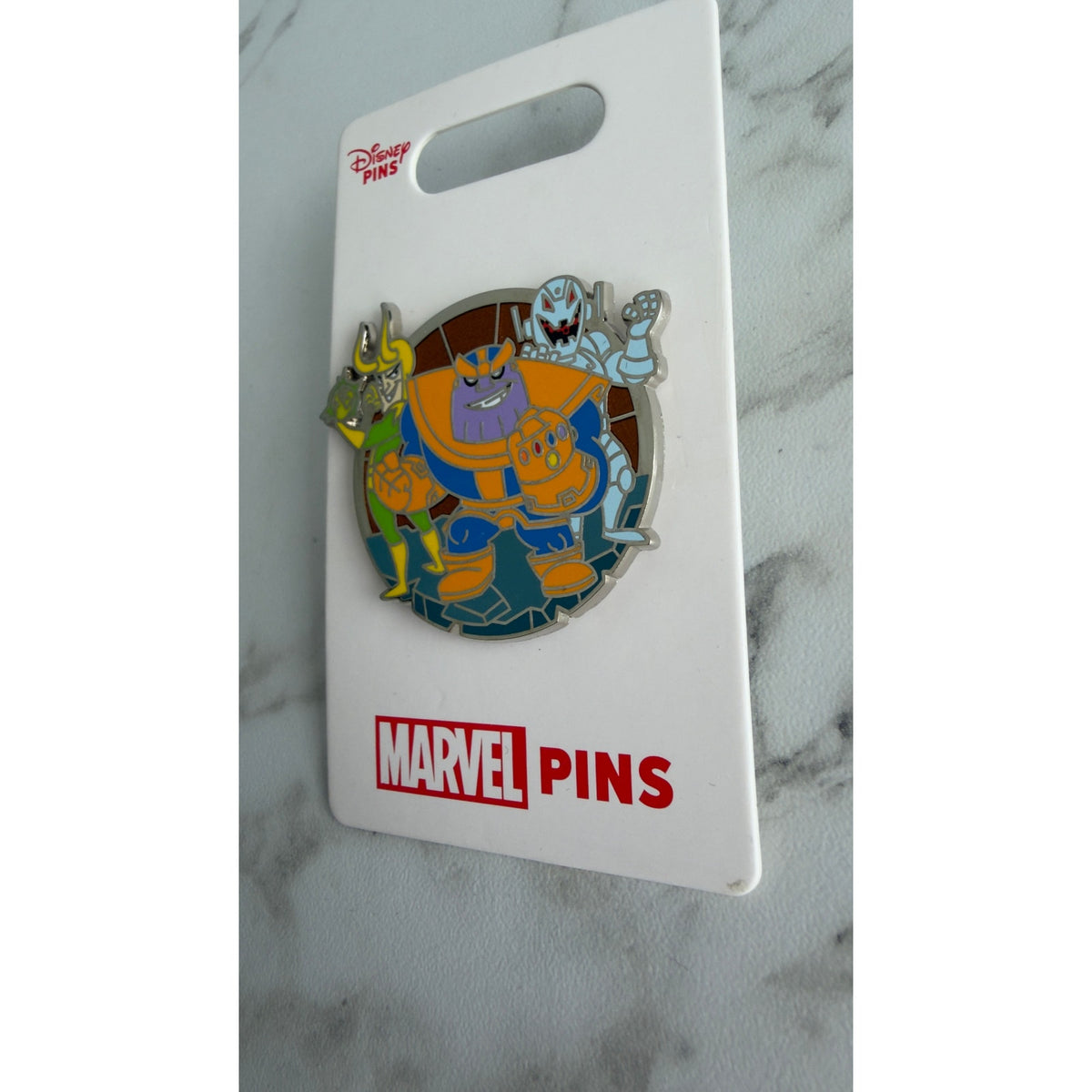 Marvel Villains Enamel Pin – Thanos, Loki, and Ultron