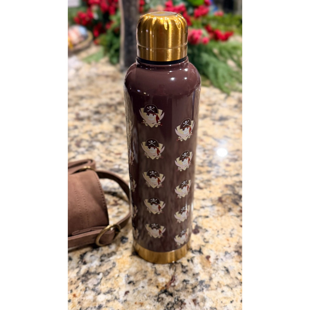 NEW Disney Parks Pirates of the Caribbean Stainless Steel Bottle & Carrier