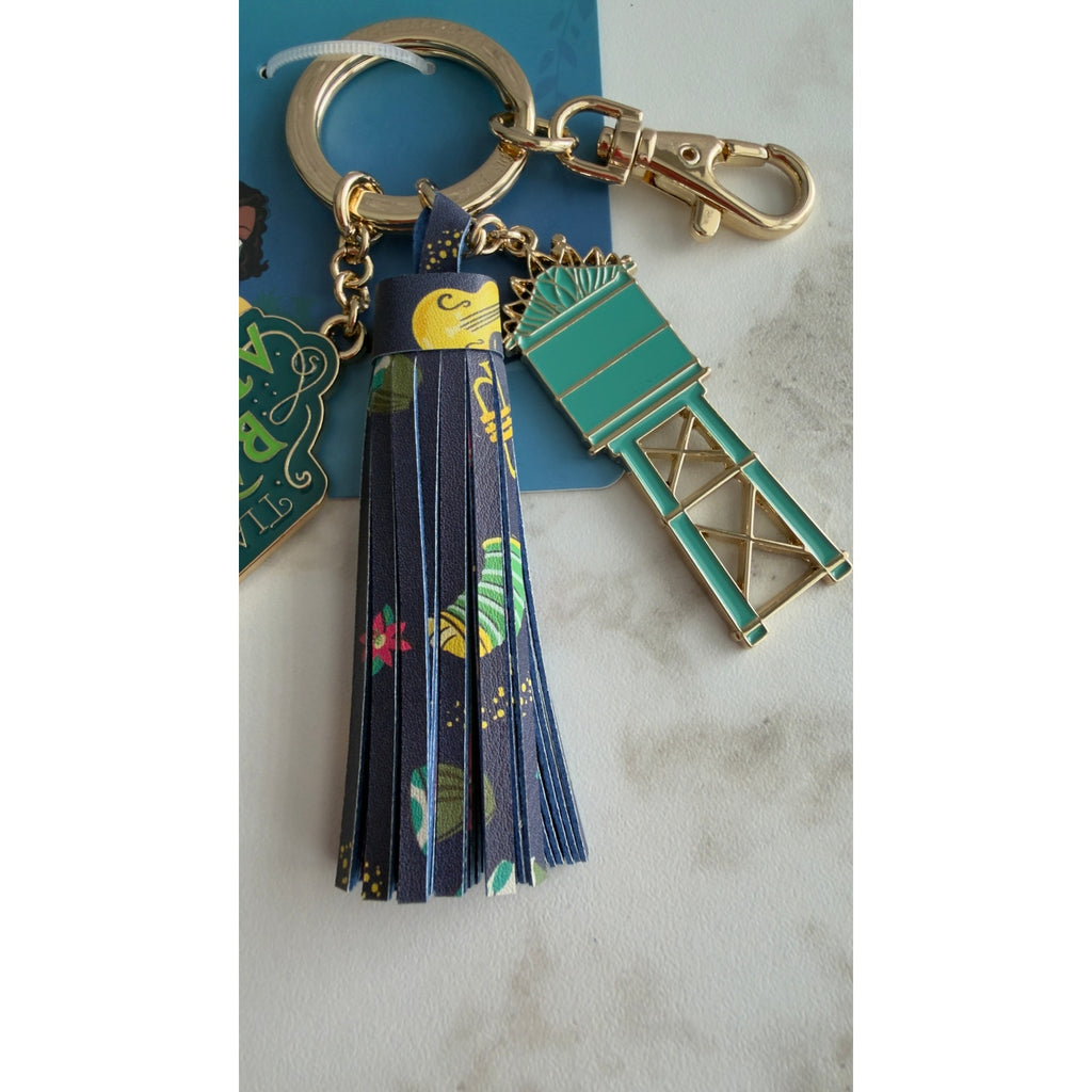 Disney Parks Tiana’s Bayou Adventure Keychain Bag Charm Water Tower Tassel NEW