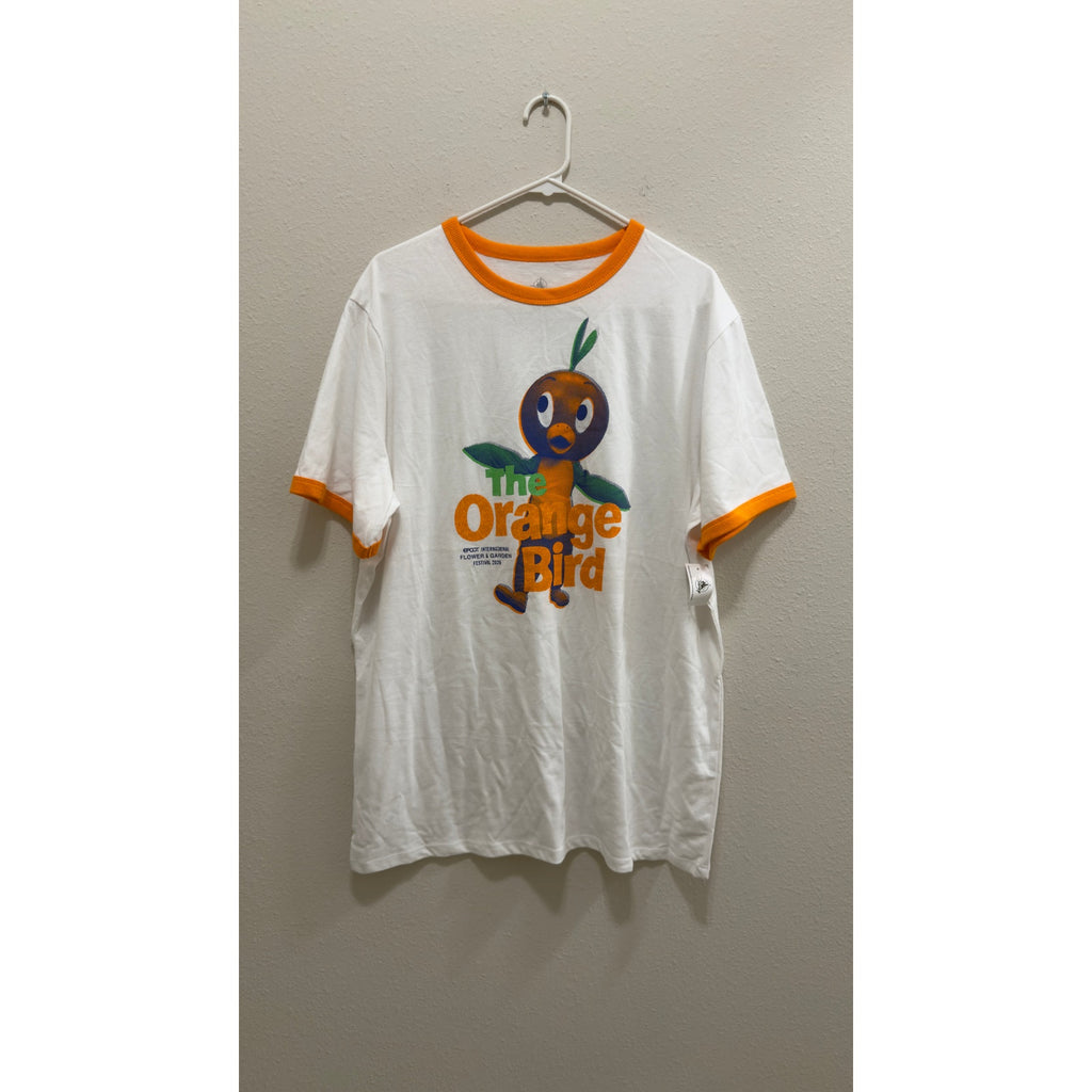 Disney Epcot Flower & Garden Festival 2026 Orange Bird Ringer Shirt Large NWT