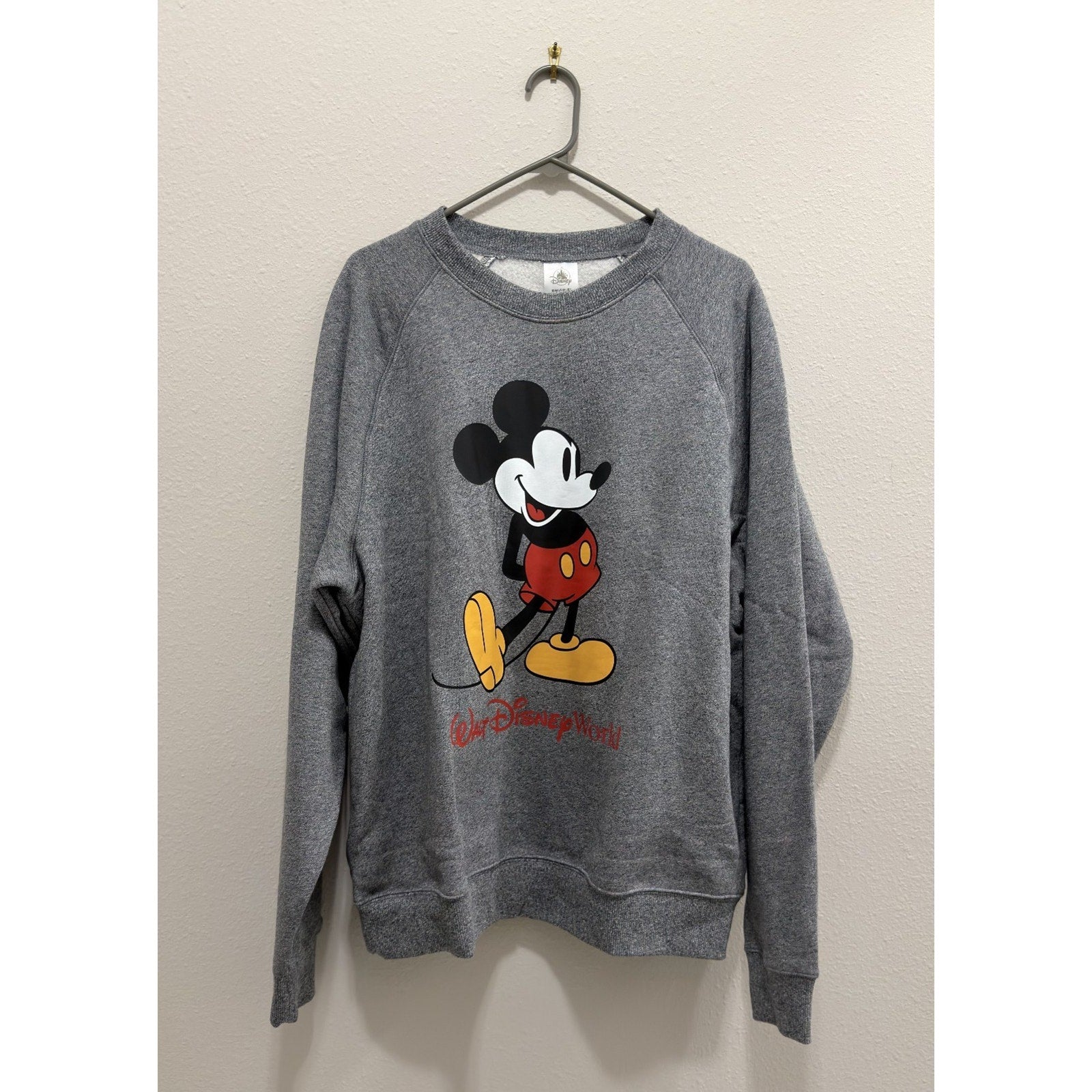 NWT Walt DisneyWorld Classic Mickey Mouse Gray sweatshirt pullover Large