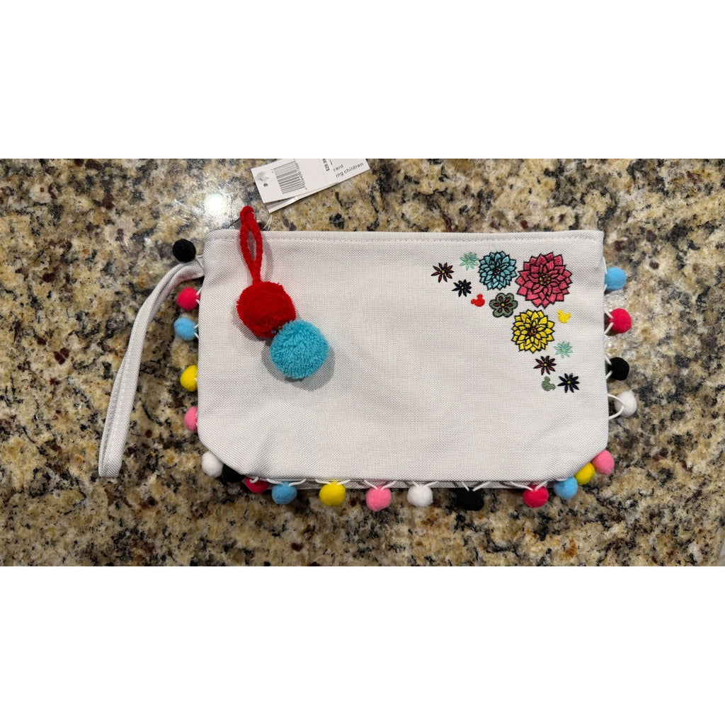 NEW Disney EPCOT World Showcase Mexico Pavilion Puffball Wristlet