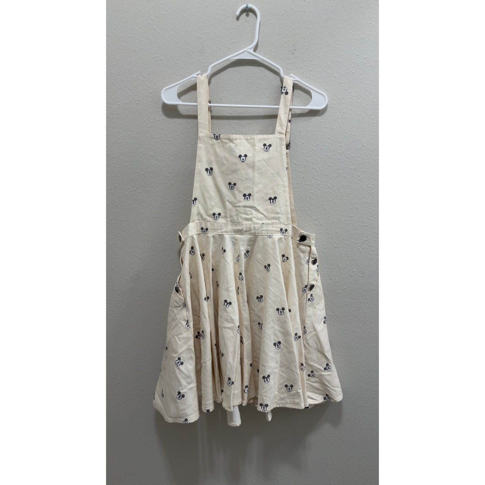 Disney Parks Her Universe Mickey Mouse Short Overalls Skirt Dress Large NWT