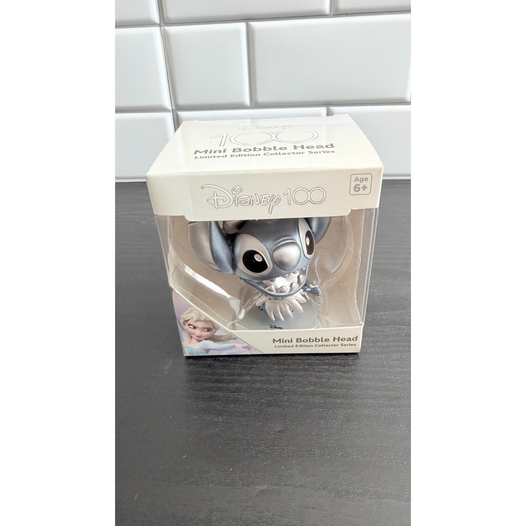 New! Disney 100 Mini Bobble Head COMPLETE SET of 4 Mickey, Minnie, Pooh, Stitch