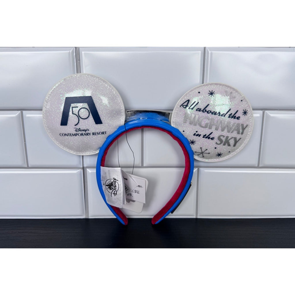 Disney x Loungefly 50th Anniv. Monorail Contemporary Resort Crossbody & Ears NWT
