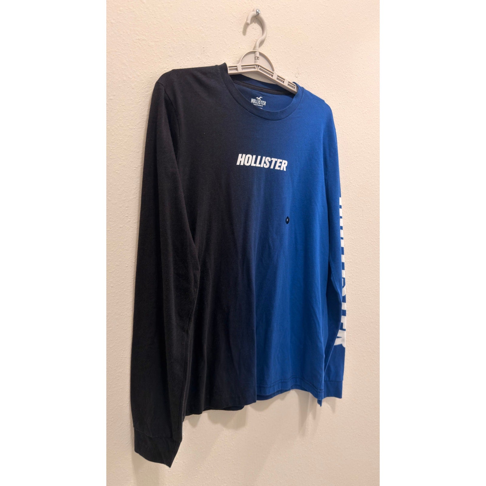 Hollister California Men's Ombre Long Sleeve T-Shirt Adult Medium NWT
