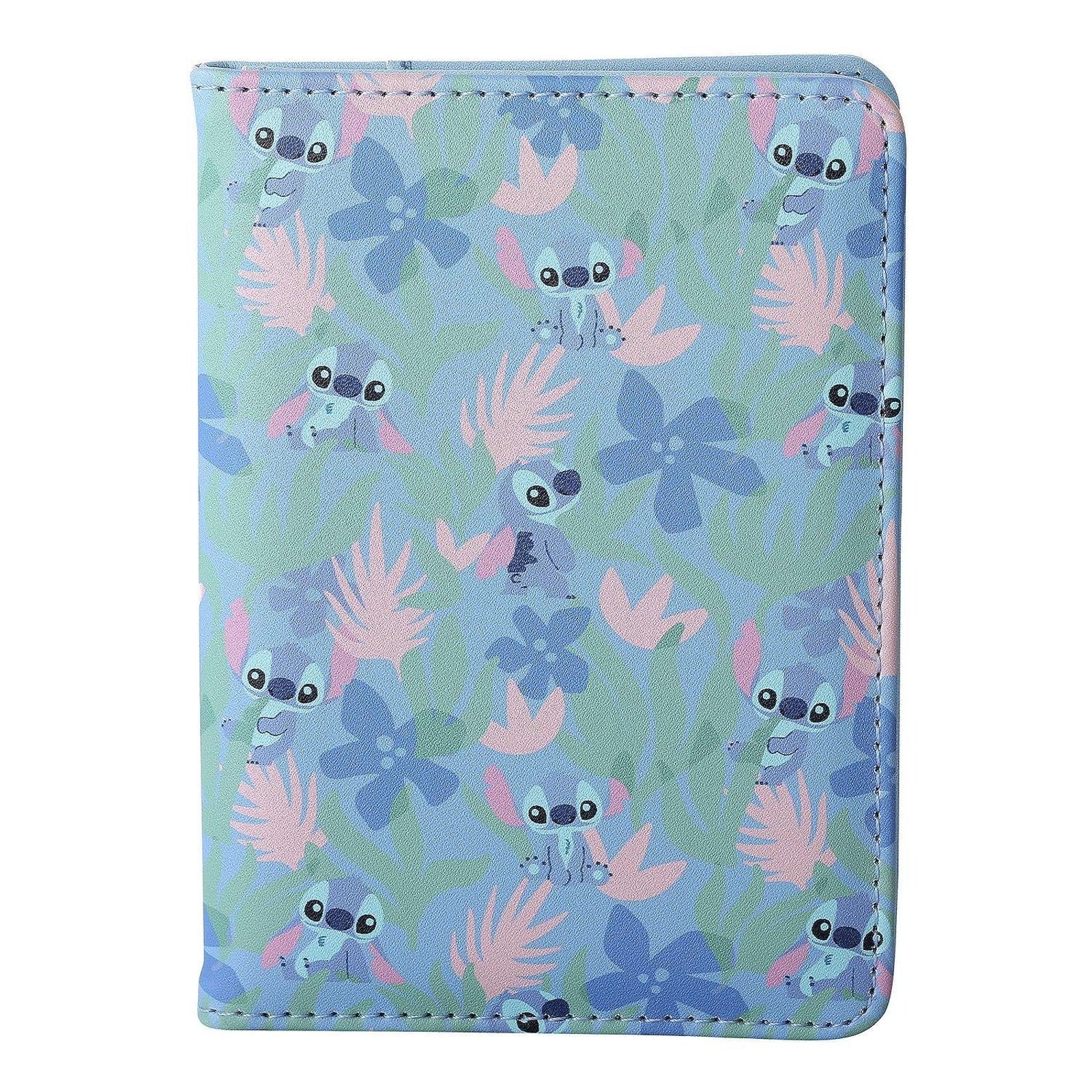 Disney Stitch Tropical Floral Passport Holder Cover Wallet Lilo & Stitch NWT