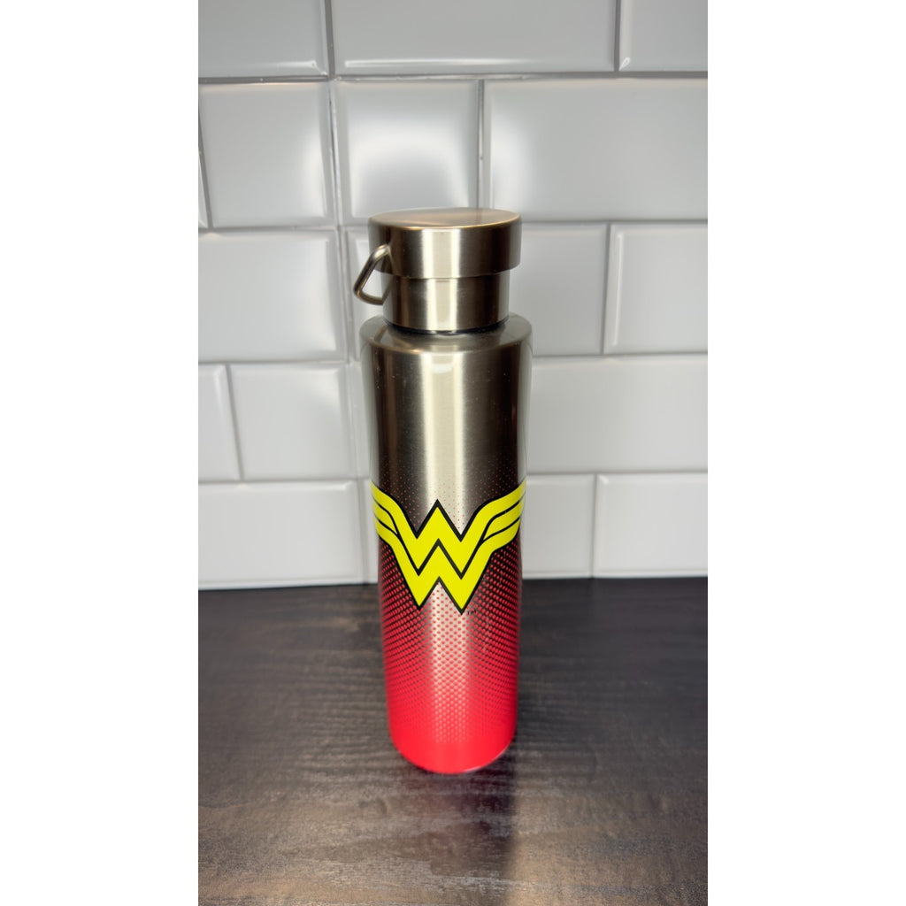 DC Comics Wonder Woman Symbol 24oz Stainless Steel Water Bottle NEW