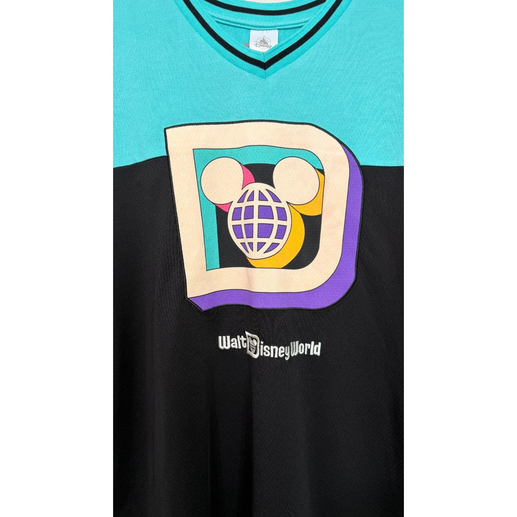 NEW Walt Disney World Embroidered Mickey Retro Athletic Jersey Adult Large NWT