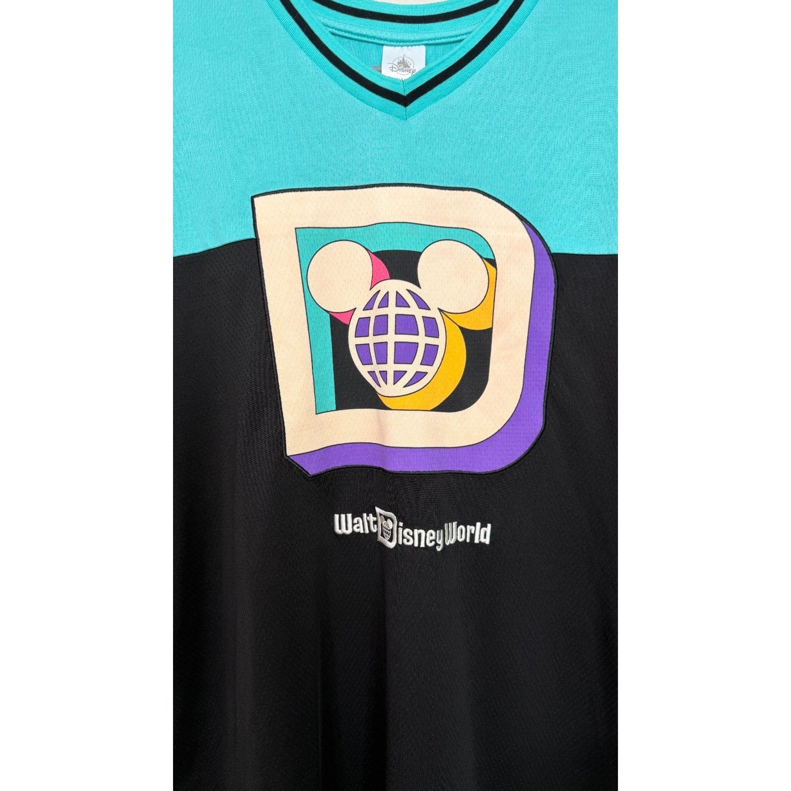 NEW Walt Disney World Embroidered Mickey Retro Athletic Jersey Adult Large NWT