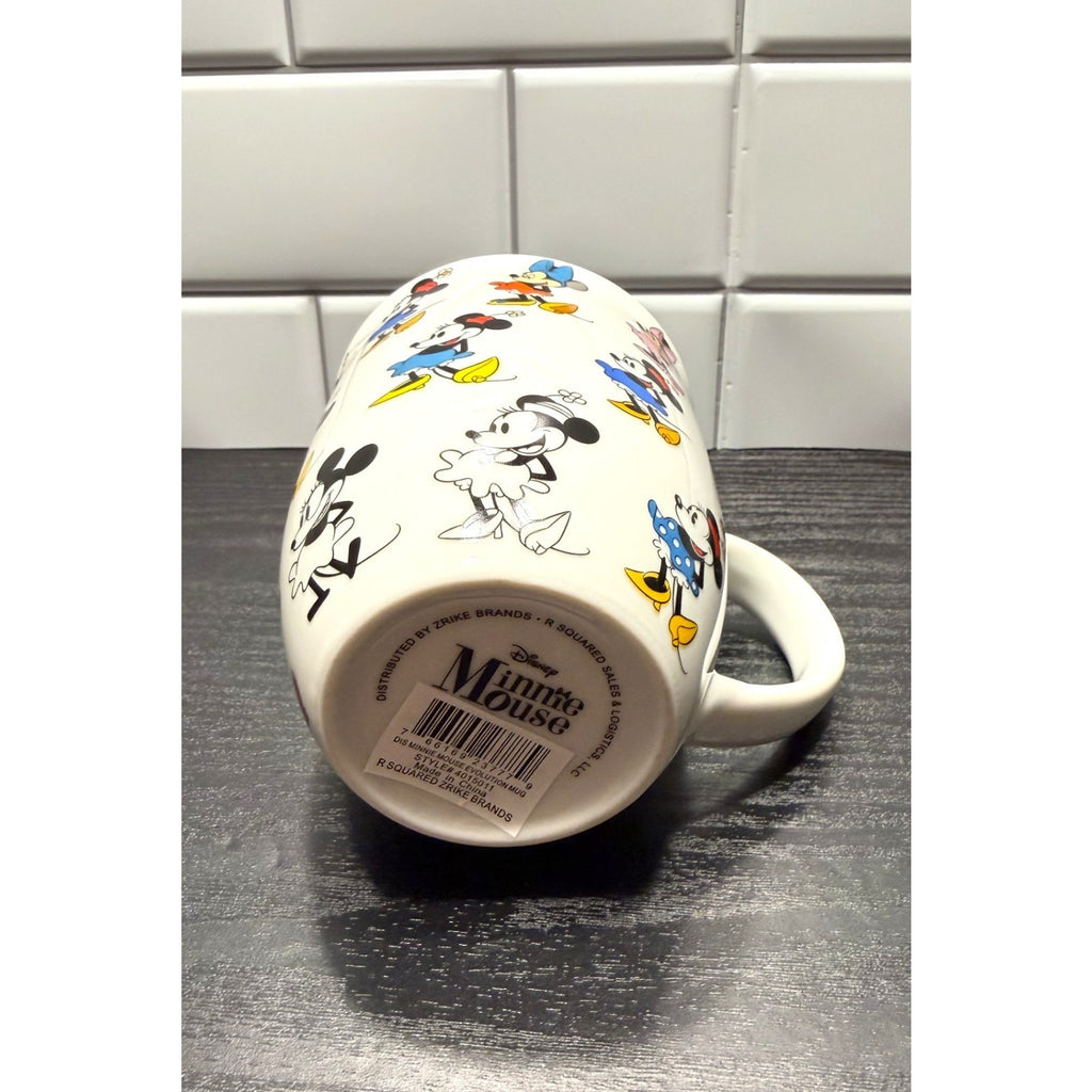 Disney Minnie Mouse Evolution Mug - Molded Ceramic 14 oz NEW