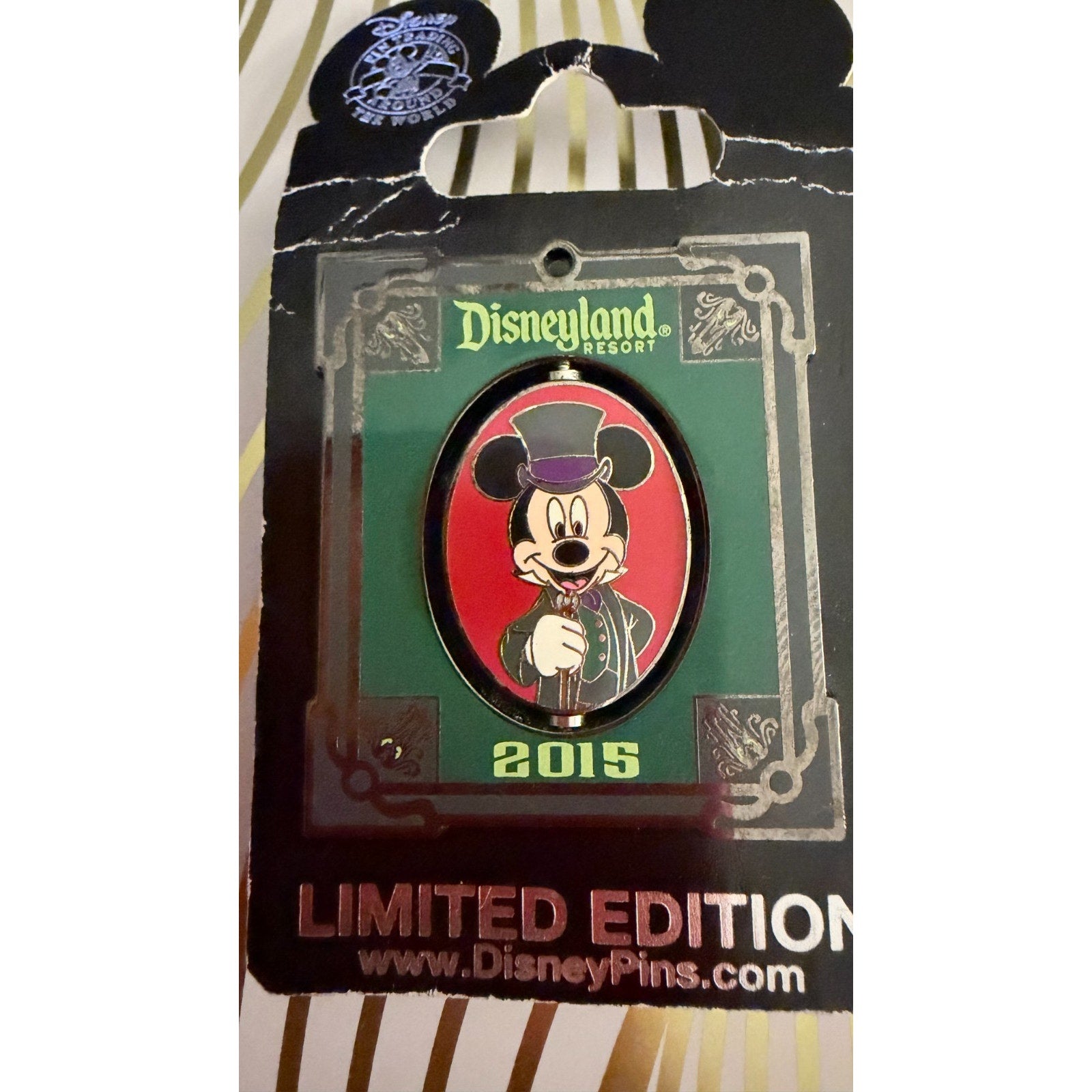 Disney Parks 2015 Disneyland Resort Bat's Day Mickey Spinner Pin Limited Edition