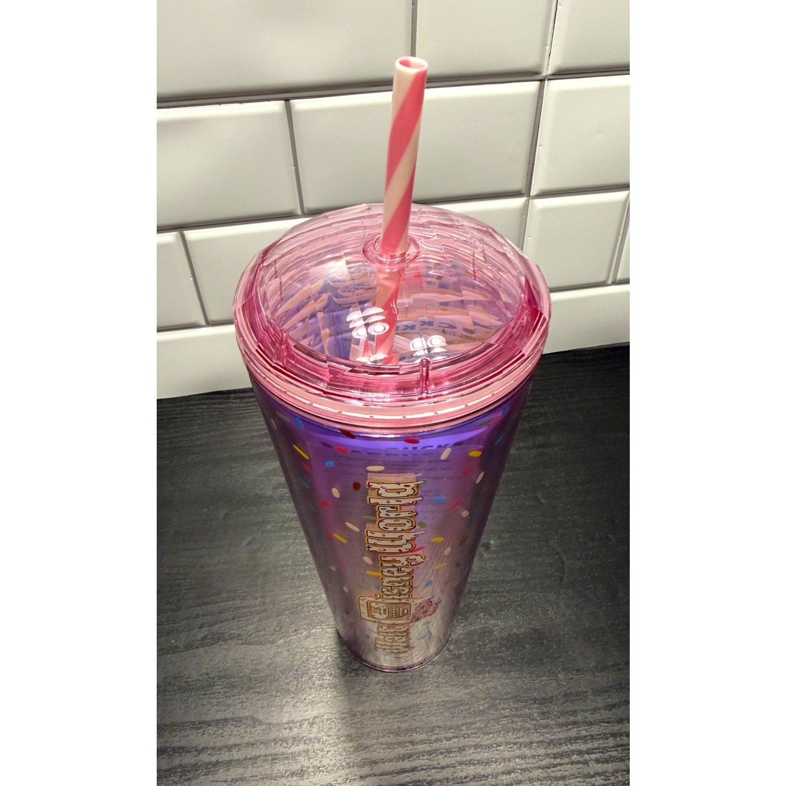 Disney Eats x Starbucks Walt Disney World Donut 24 oz Tumbler Pink NEW
