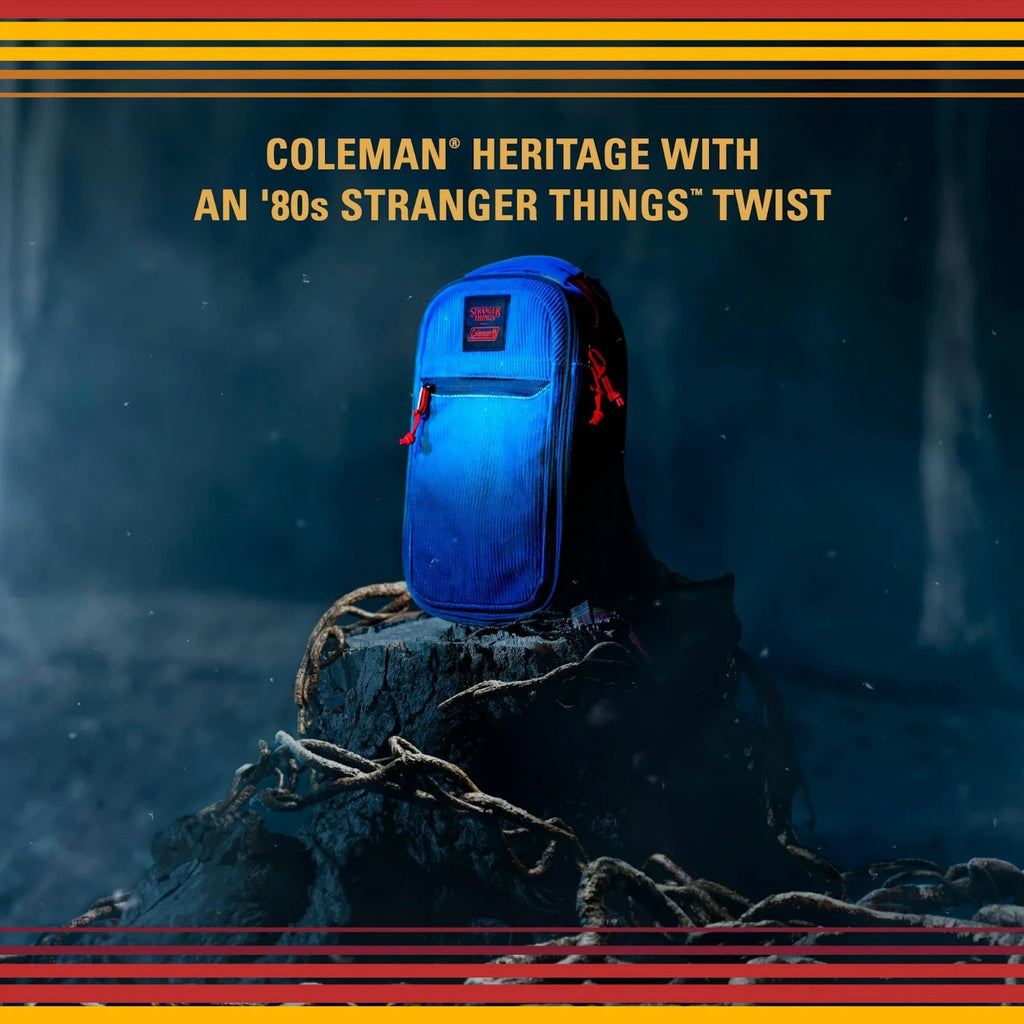 NEW Coleman x Stranger Things 6-Can Convertible Cooler Sling - Blue Fade