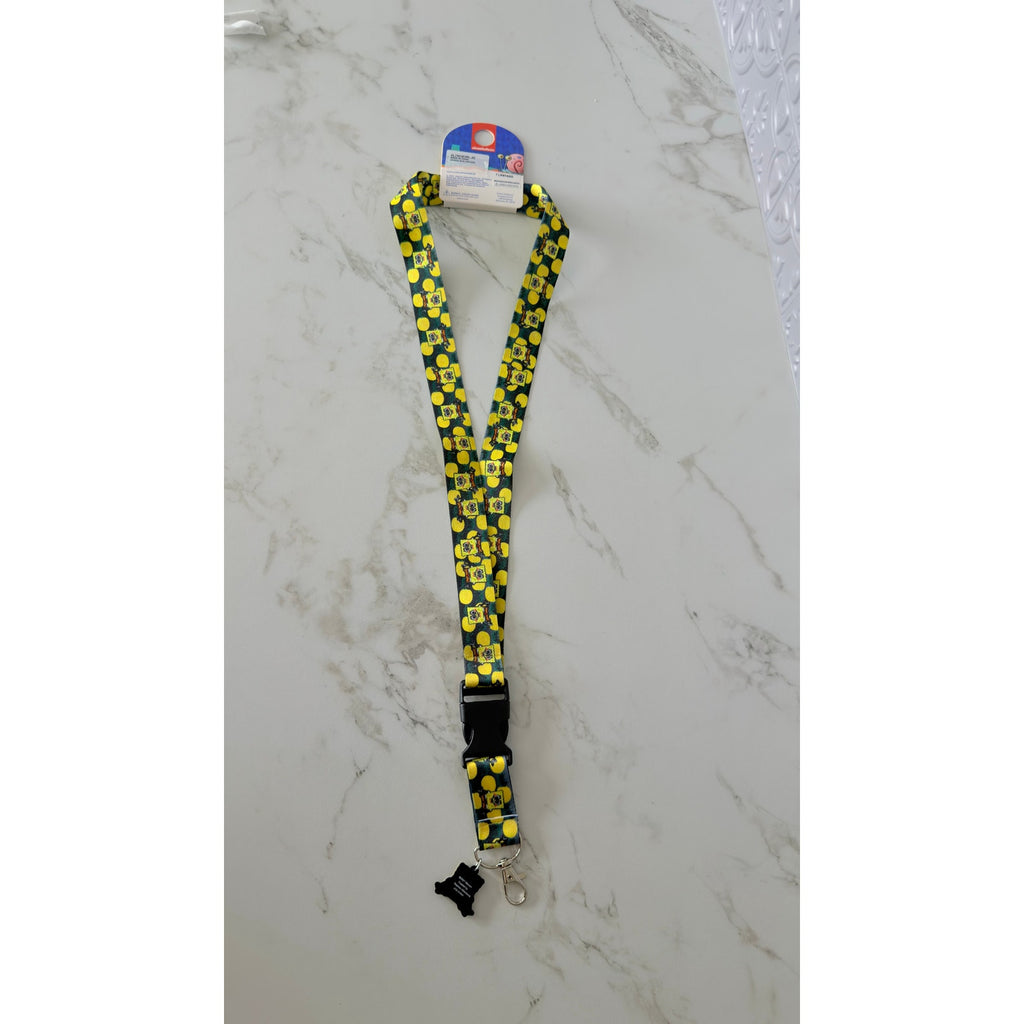 SpongeBob SquarePants Pineapple Pattern Breakaway Lanyard w/ Charm NEW
