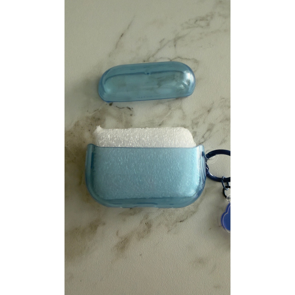 Care Bears Grumpy Bear Clear Blue AirPods Pro Case Cover & Charm Ring NEW