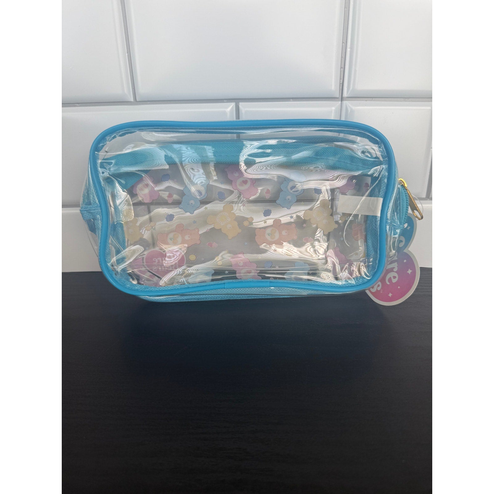 Care Bears All-Over Print Pencil Pouch – Blue – NWT