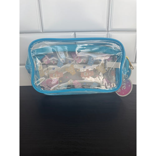 Care Bears All-Over Print Pencil Pouch – Blue – NWT