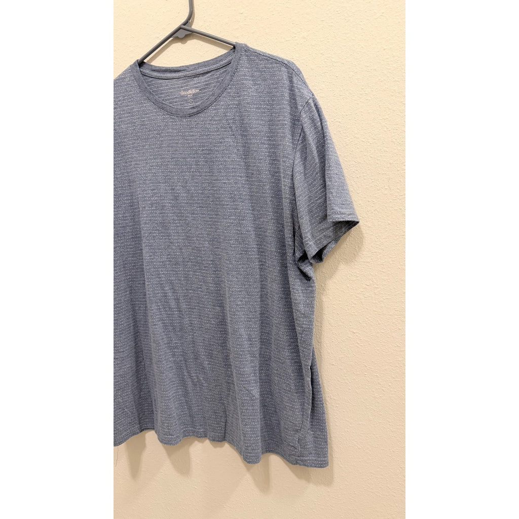 Goodfellow Men's Short Sleeve T-Shirt - Size XL - Blue Striped - Preowned