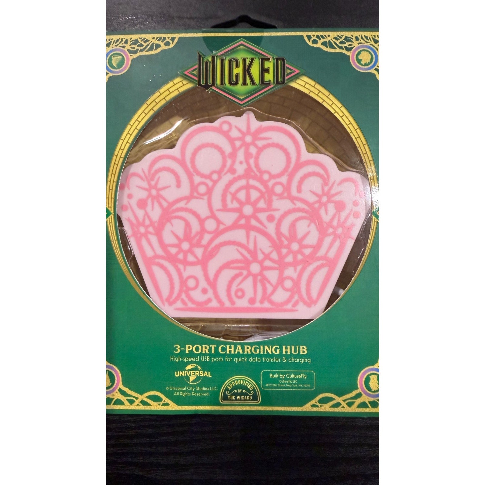 Wicked Glinda 3-Port High Speed USB Charging Hub NEW