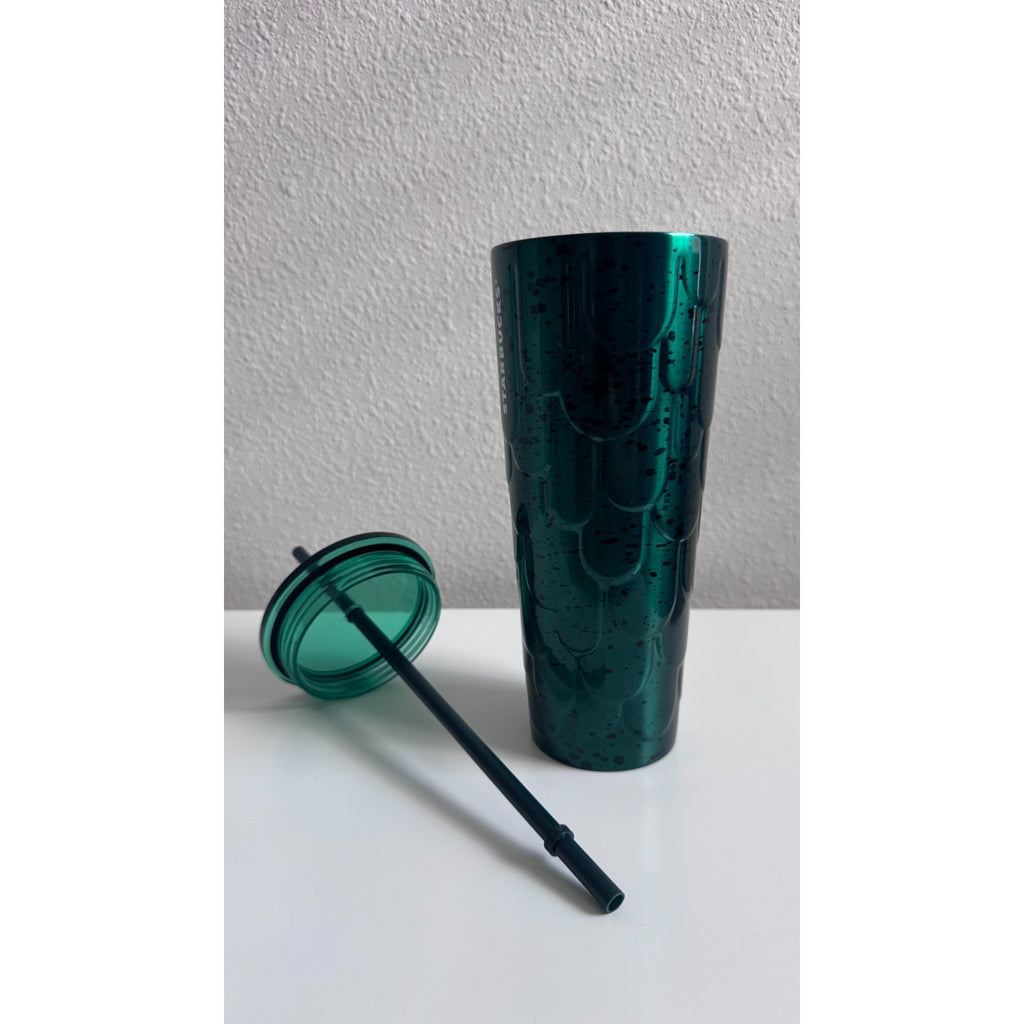 Starbucks Tumbler 2024 Anniversary Green Scales Spotted 24oz Tea & Coffee NEW