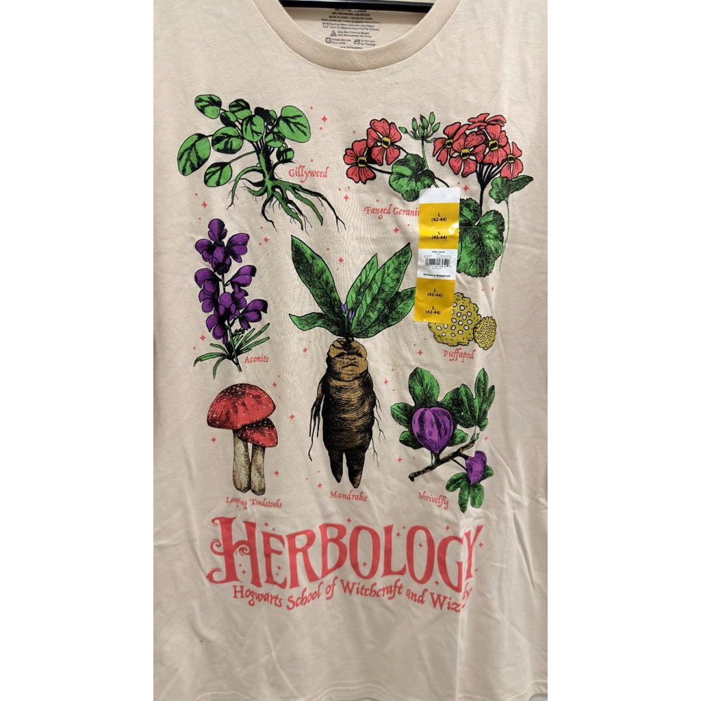 Harry Potter Herbology Botanical Plants T-Shirt - Men's Large - NWT