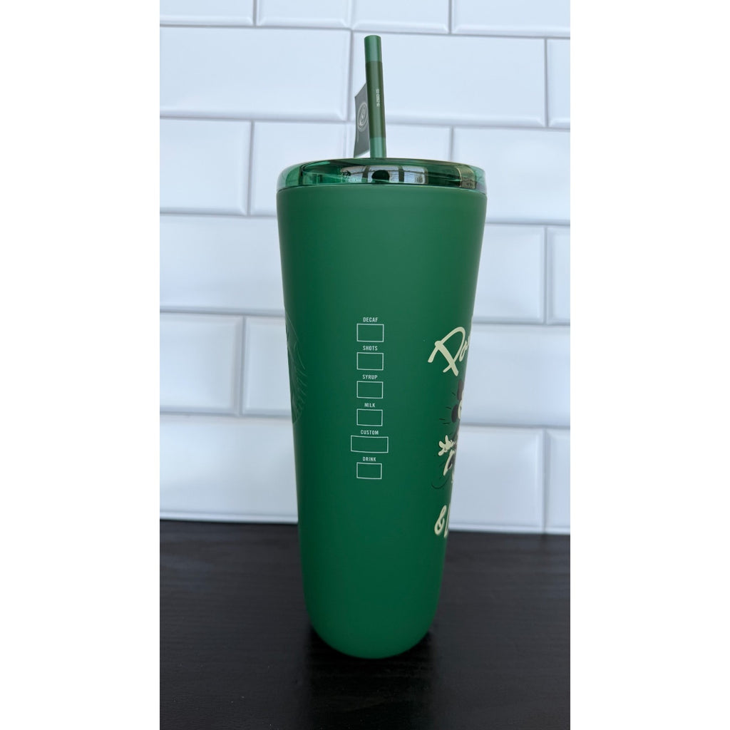 NWT Disney Starbucks 2026 WDW Green 24 oz Venti Tumbler Park Days & Lattes