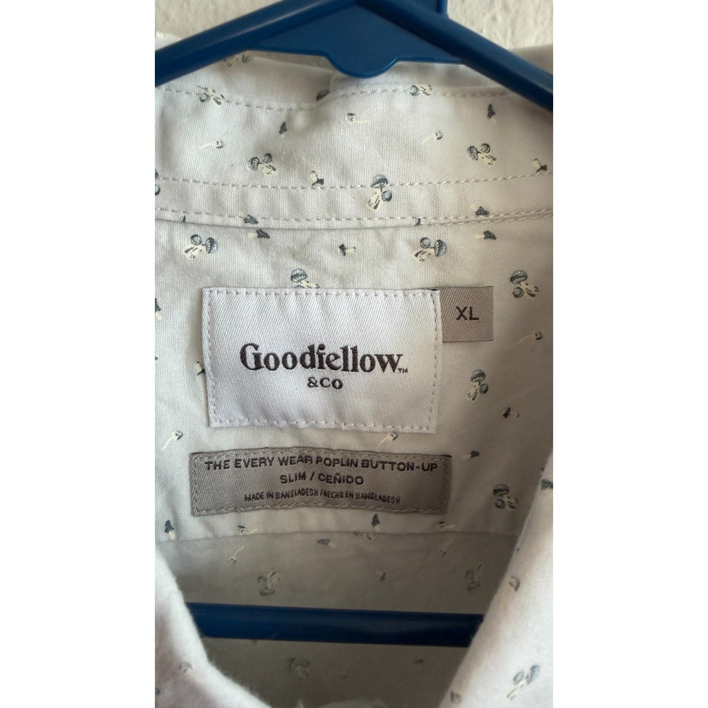 Goodfellow Everyday Wear Poplin Button-Down - Mushrooms