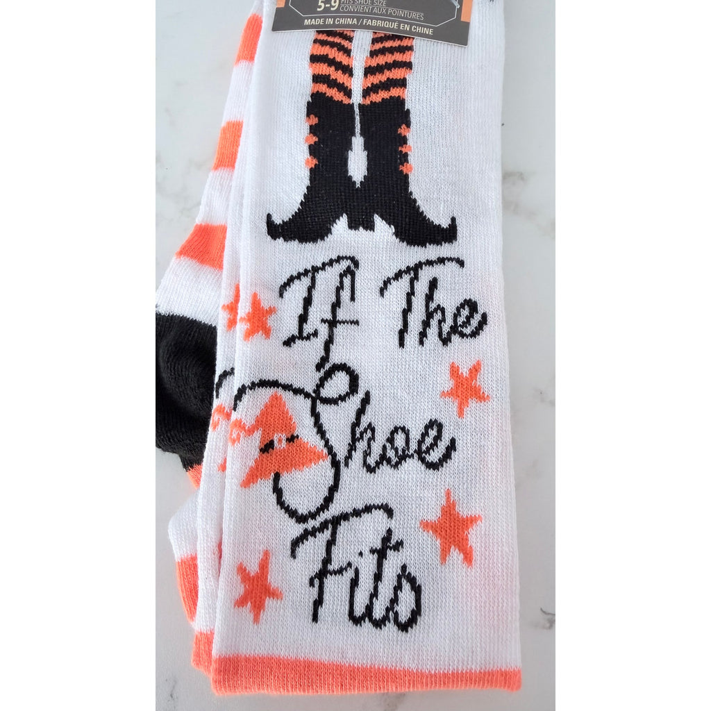 NEW Halloween Knee-High Witch Socks Women's Size 5-9