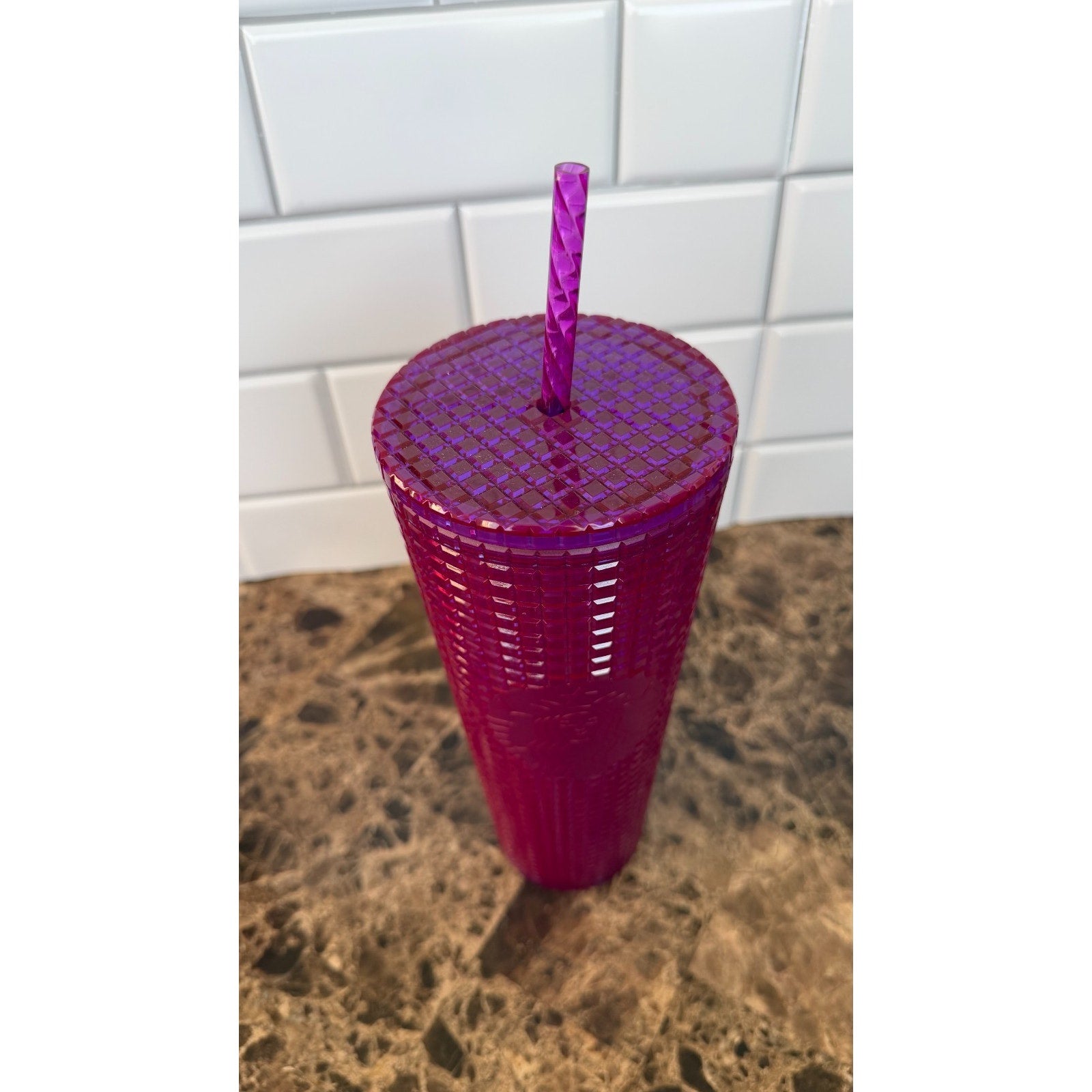 Starbucks Pink Bling Berry Blast Studded Venti Tumbler 24oz 2022 NEW