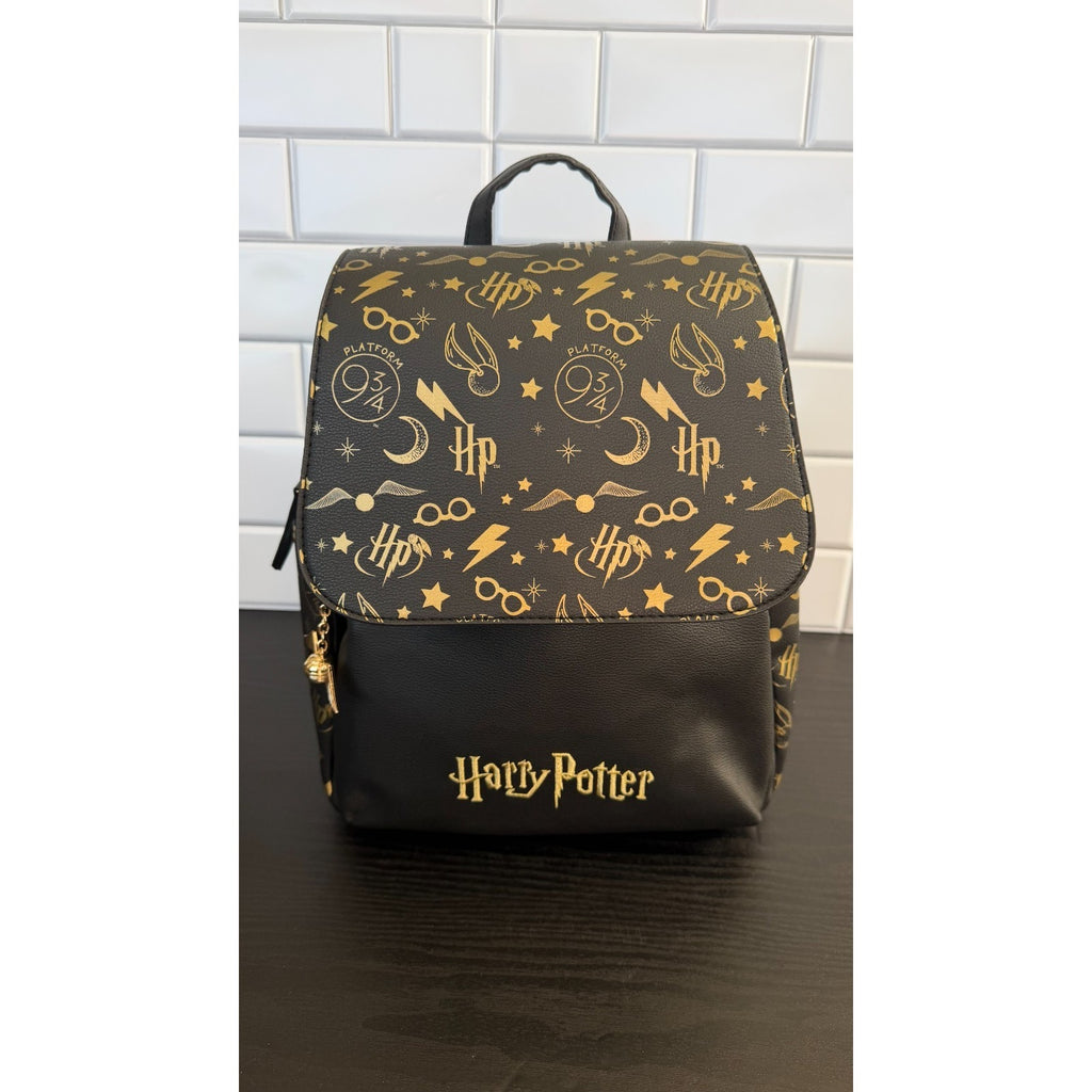 NEW Primark x Harry Potter Black and Gold Backpack