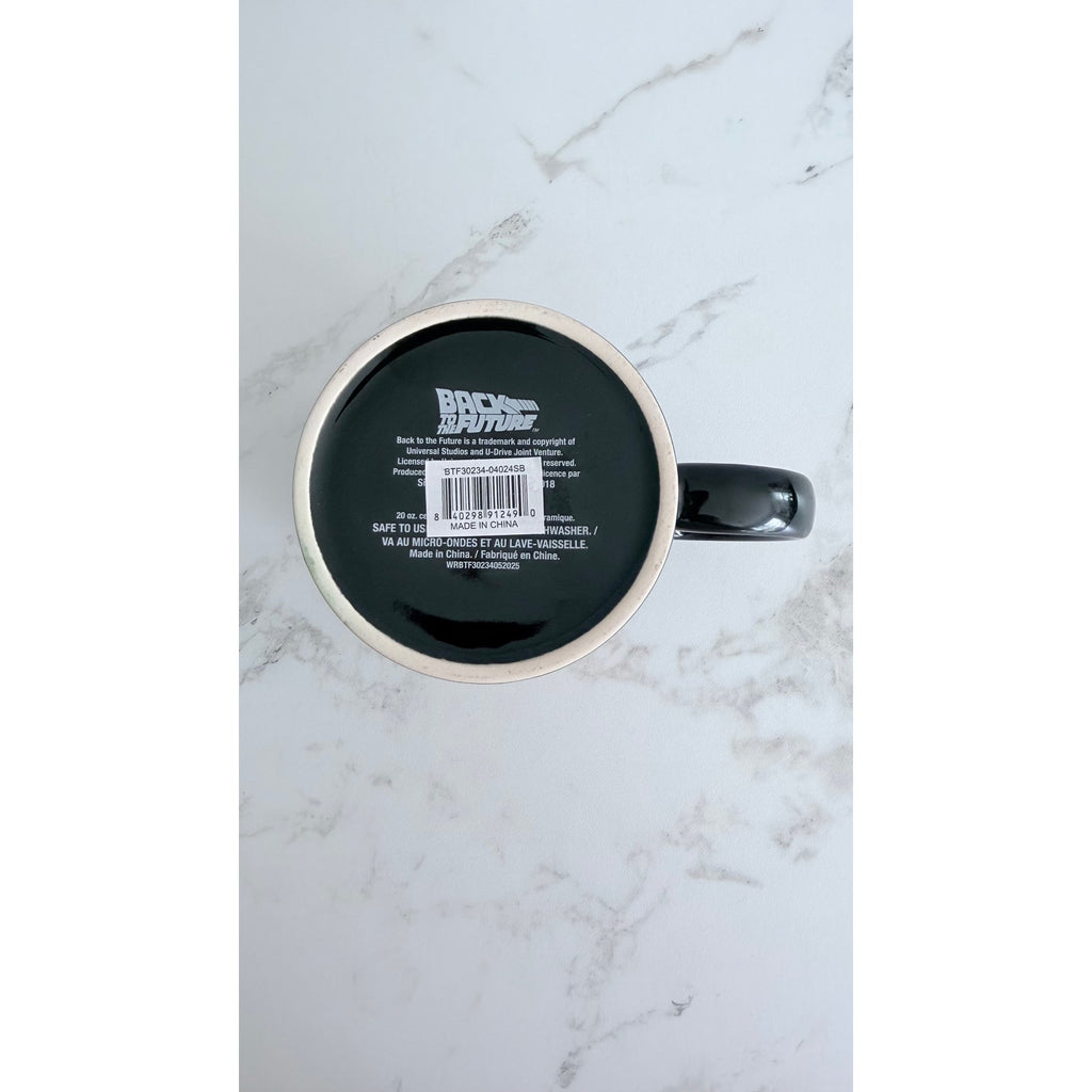 Back to the Future DeLorean Time Machine Ceramic Mug 20 oz Silver Buffalo NEW