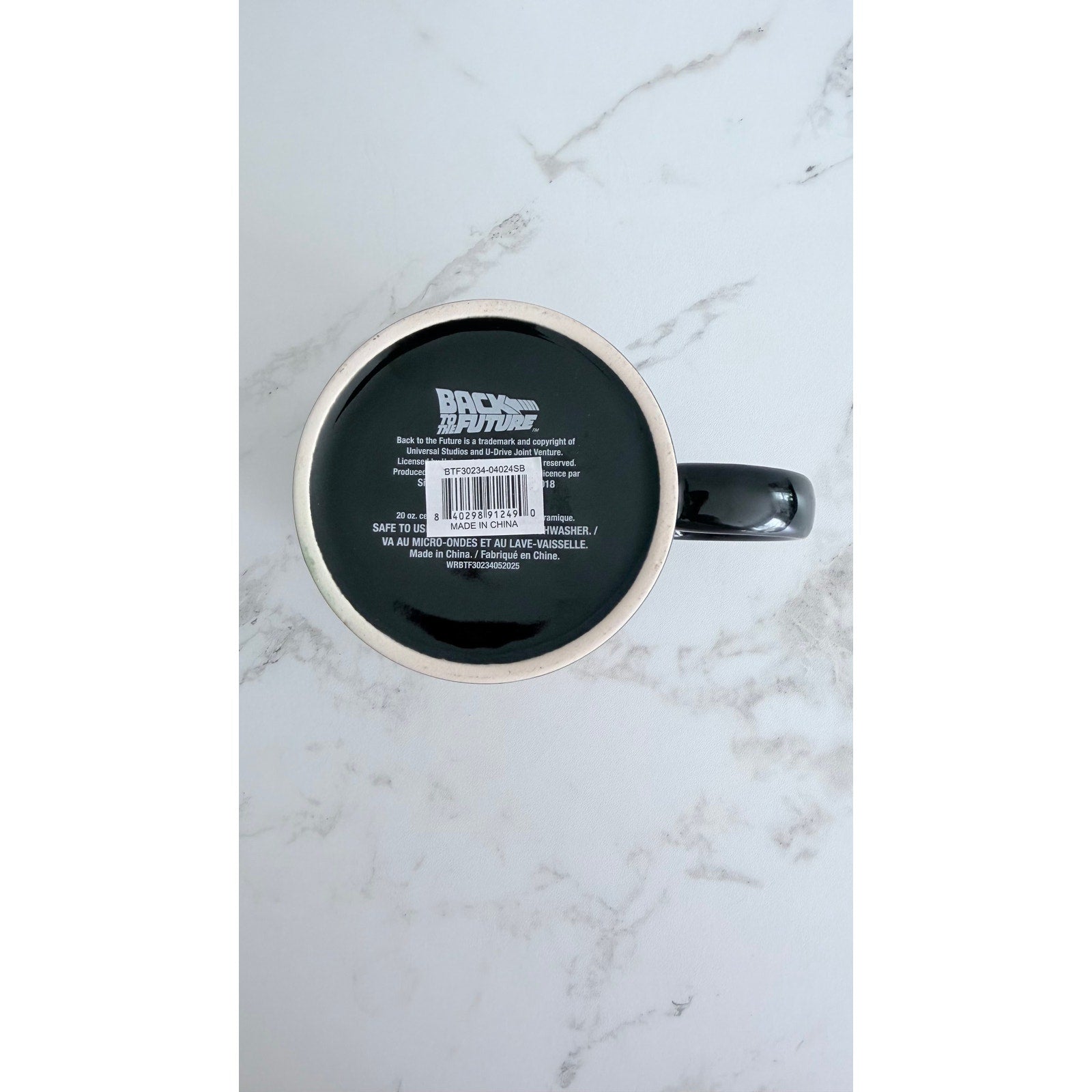 Back to the Future DeLorean Time Machine Ceramic Mug 20 oz Silver Buffalo NEW