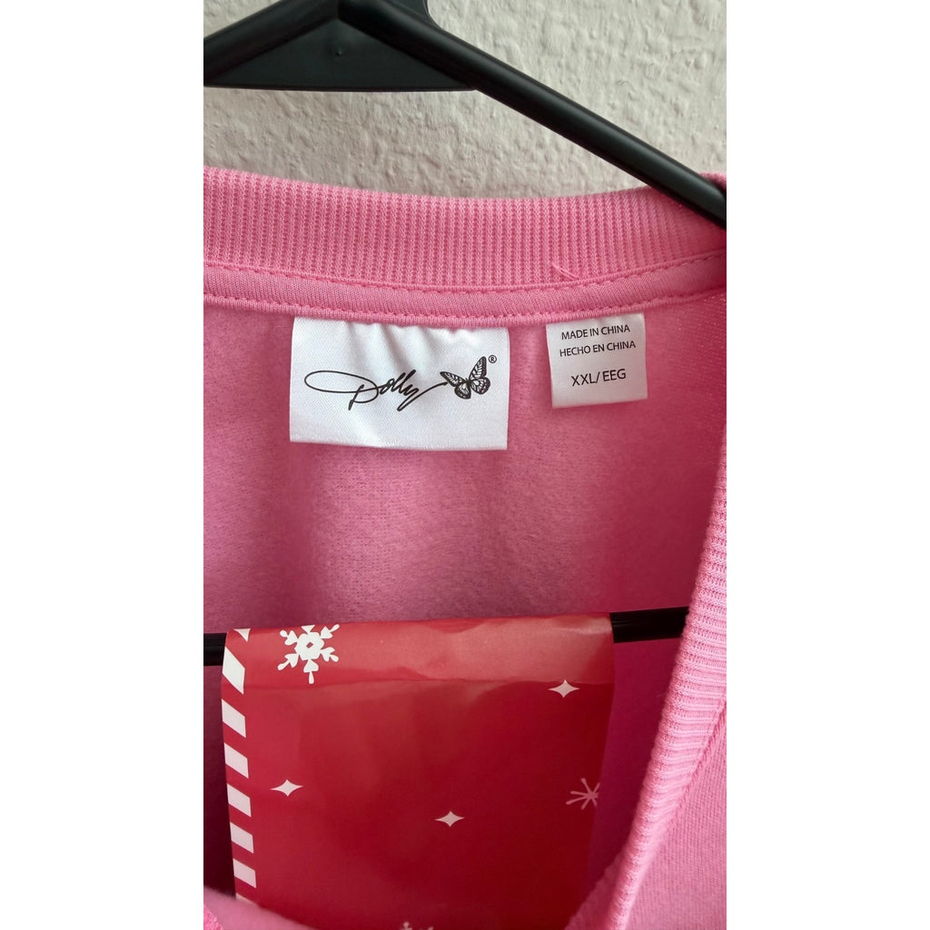 Dolly Parton Christmas Graphic Pullover - Pink - Women's XXL - NWT