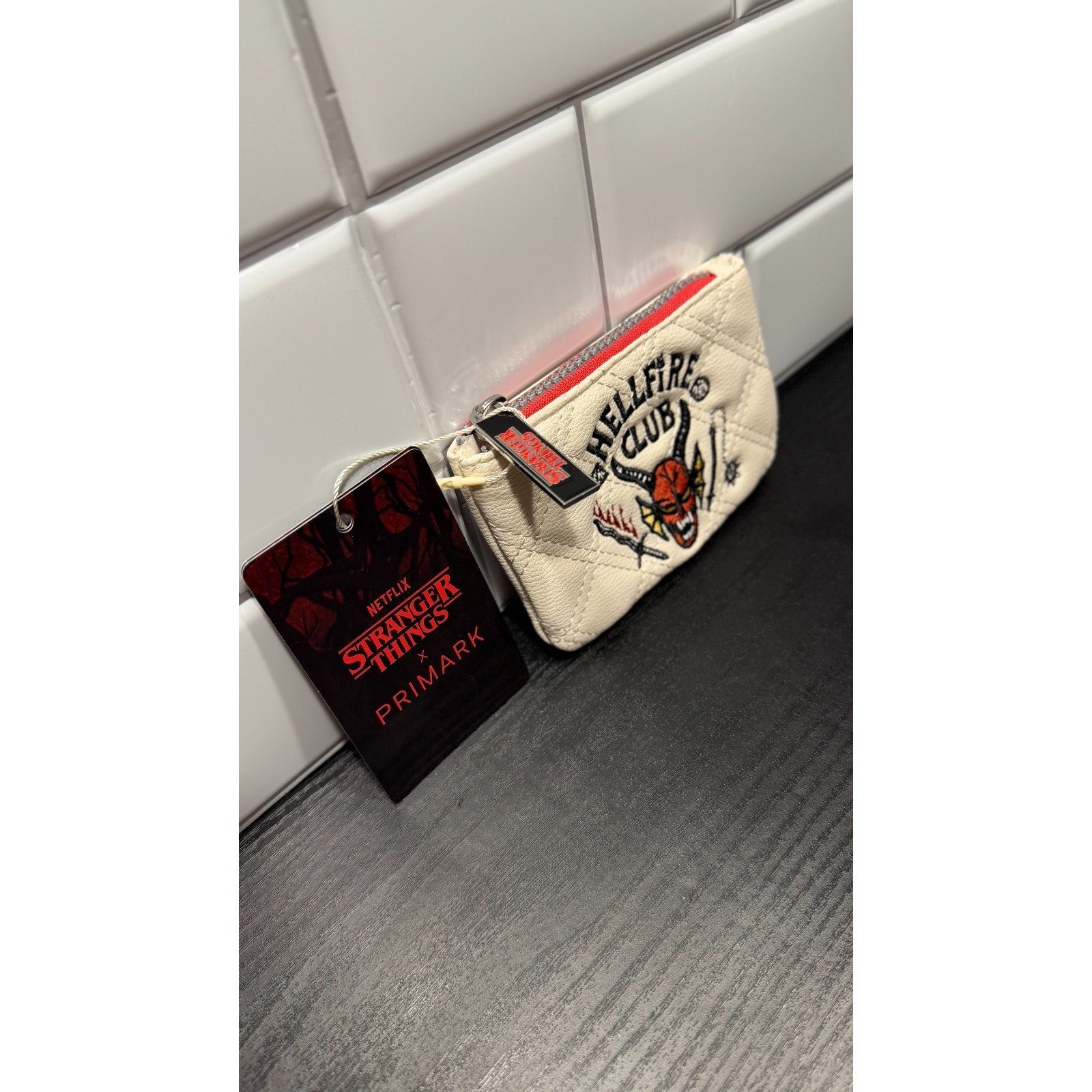 Primark Stranger Things Hellfire Club Quilted Coin Purse NWT