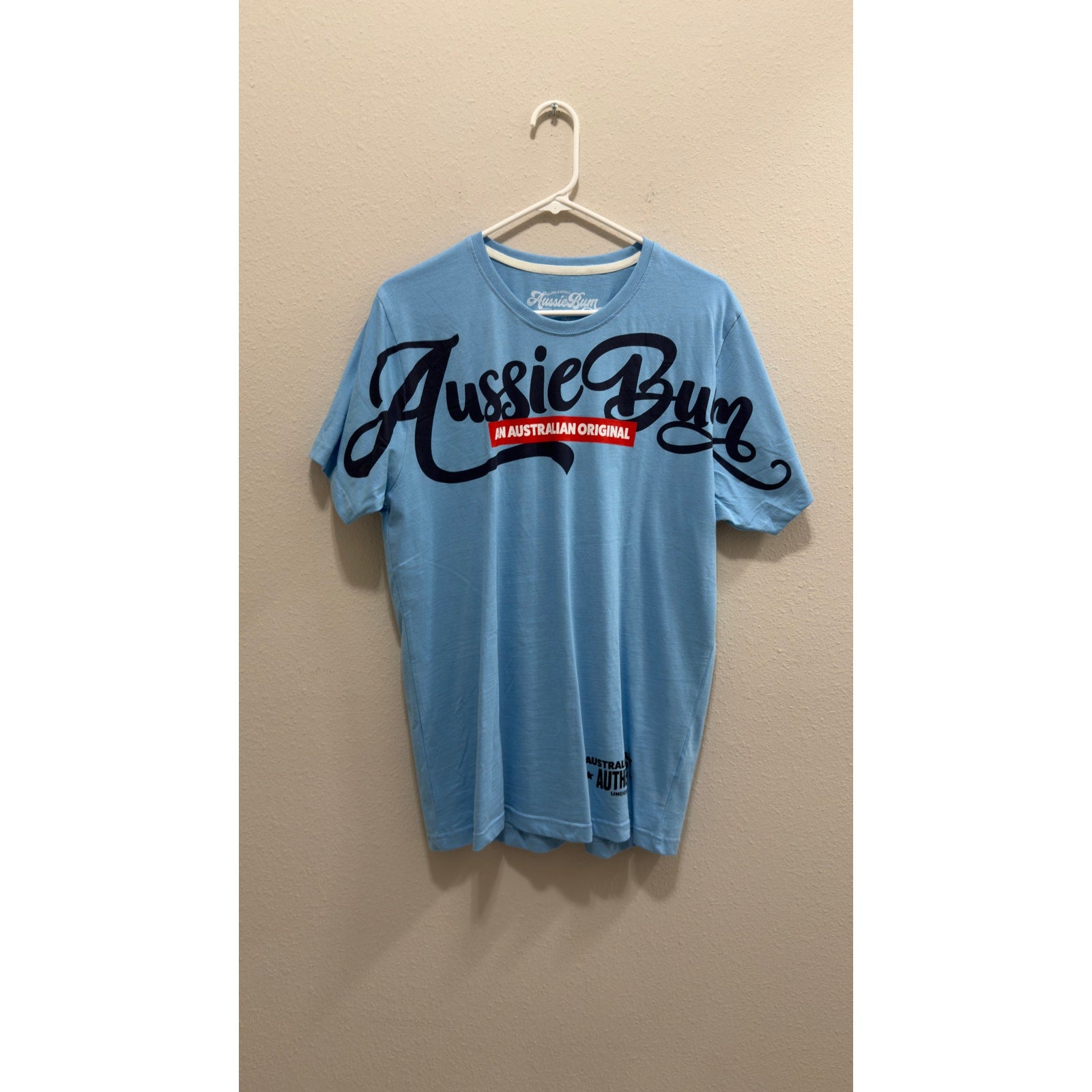 aussieBum Men's Cerulean Blue Short Sleeve Cotton Tee Mens XL