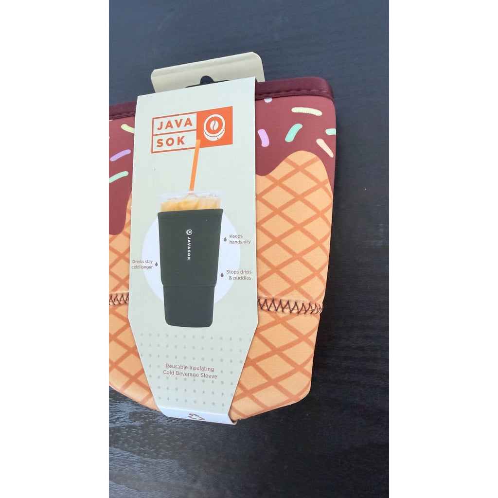 JavaSok "I Scream You Scream" Iced Coffee Sleeve - Large 30-32oz NWT