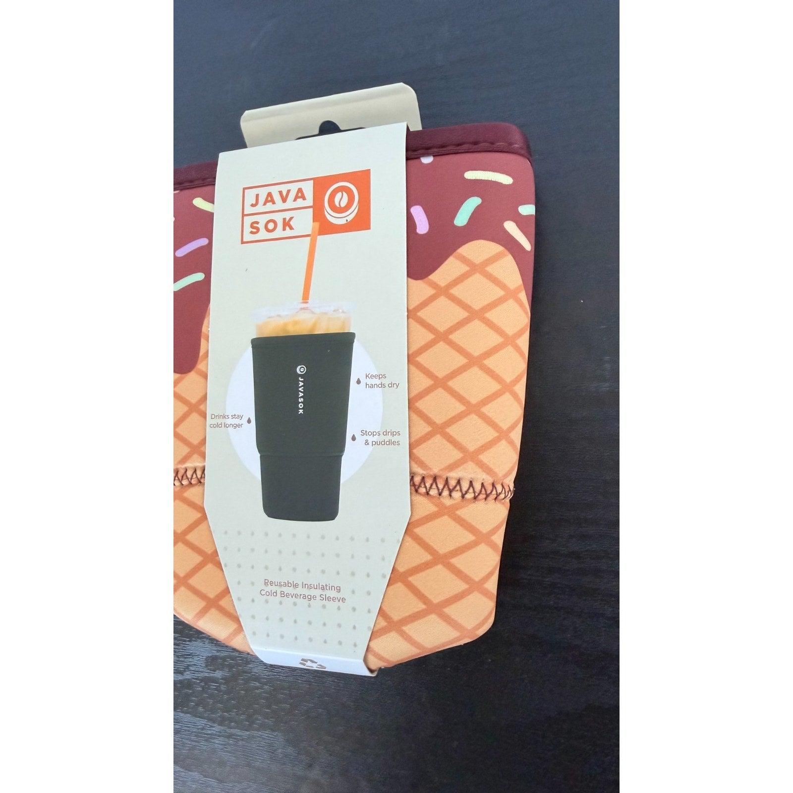 JavaSok "I Scream You Scream" Iced Coffee Sleeve - Large 30-32oz NWT