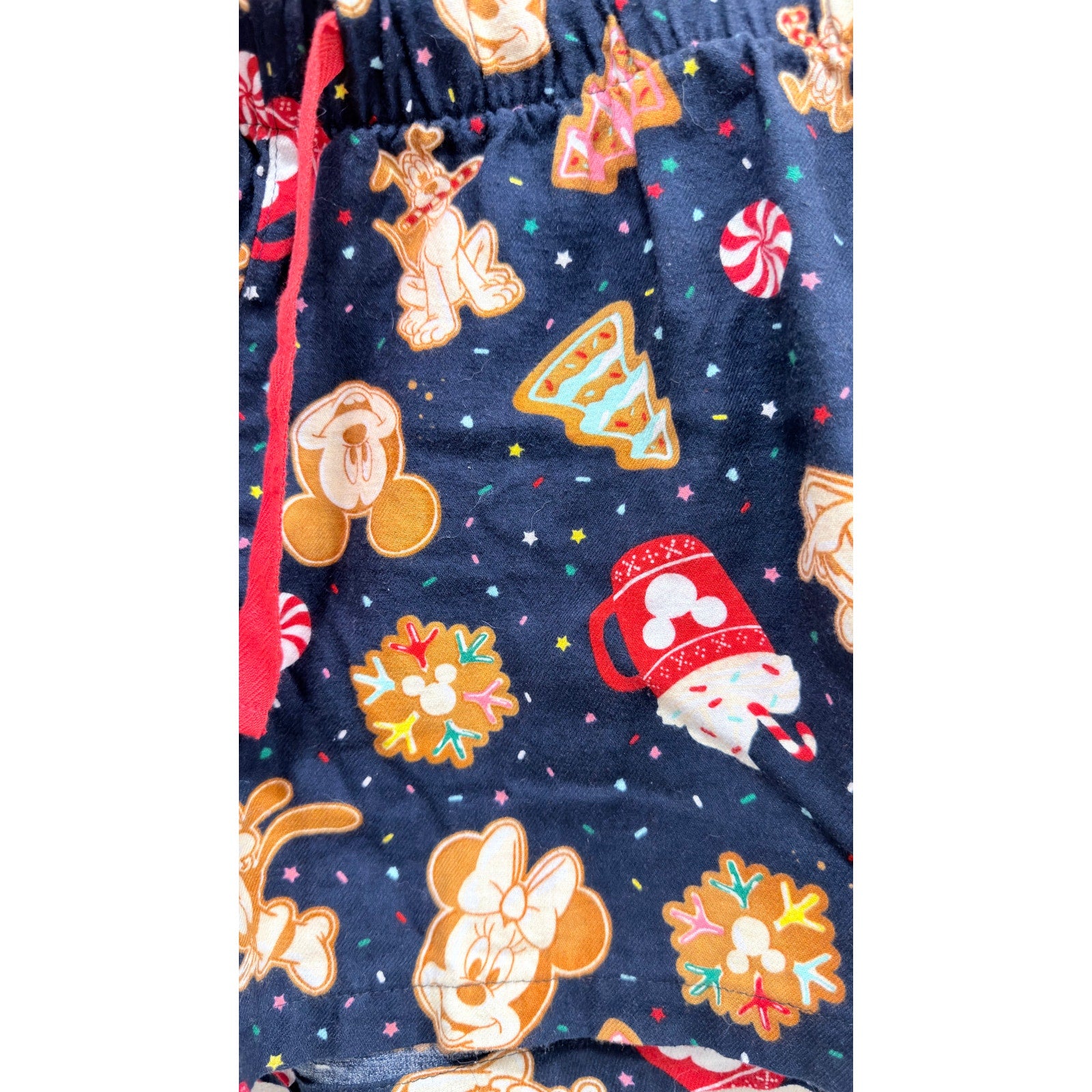 Old Navy x Disney Holiday Cookies Flannel Boxer Shorts – Women's Large NWT