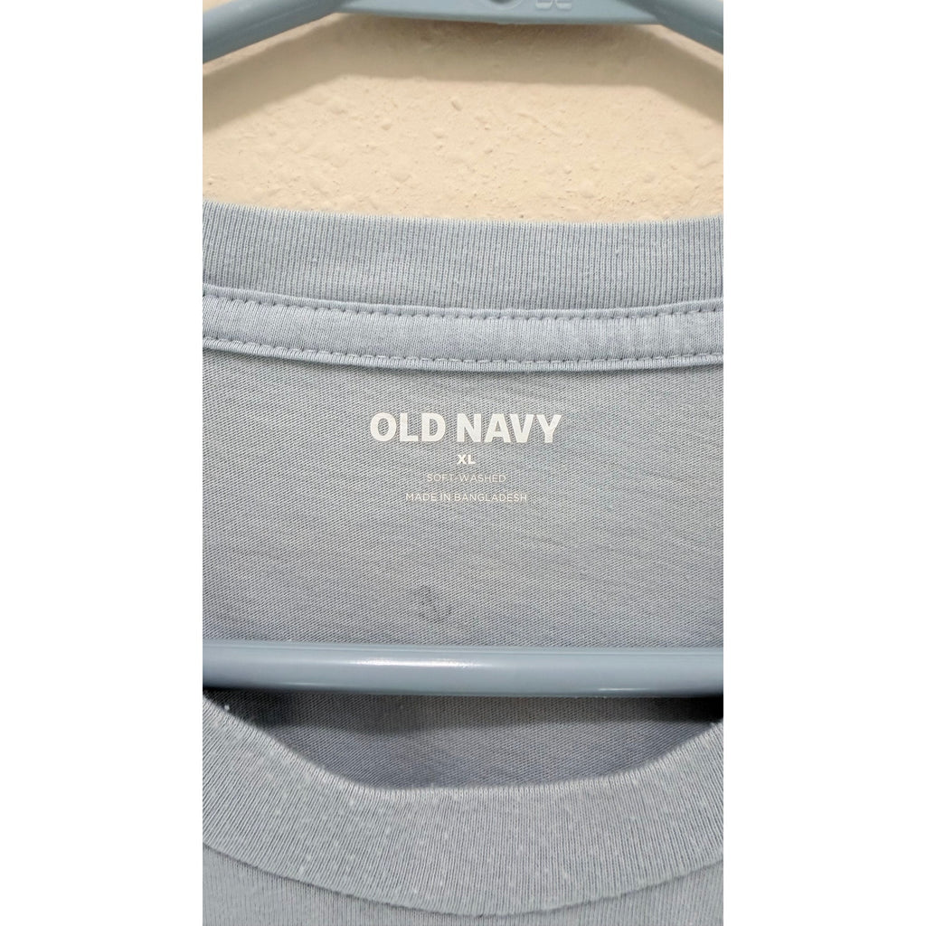 Old Navy Men's Soft-Washed Crew-Neck Tee – Anchor Print – Large – Preowned
