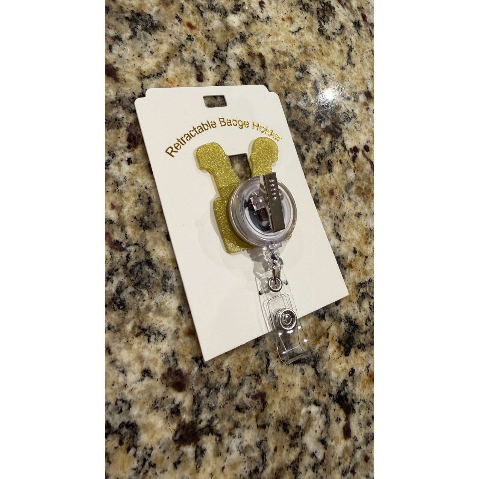 Retractable ID Clip Green Tree Emblem Roll, Acrylic Christmas Badge Holder NEW