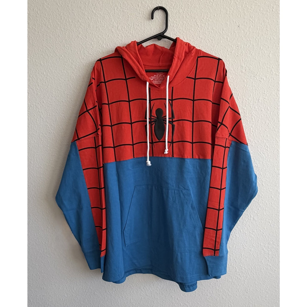 NWT Disney Parks x Spirit Jersey Spider-Man Pullover Hoodie Adult Large