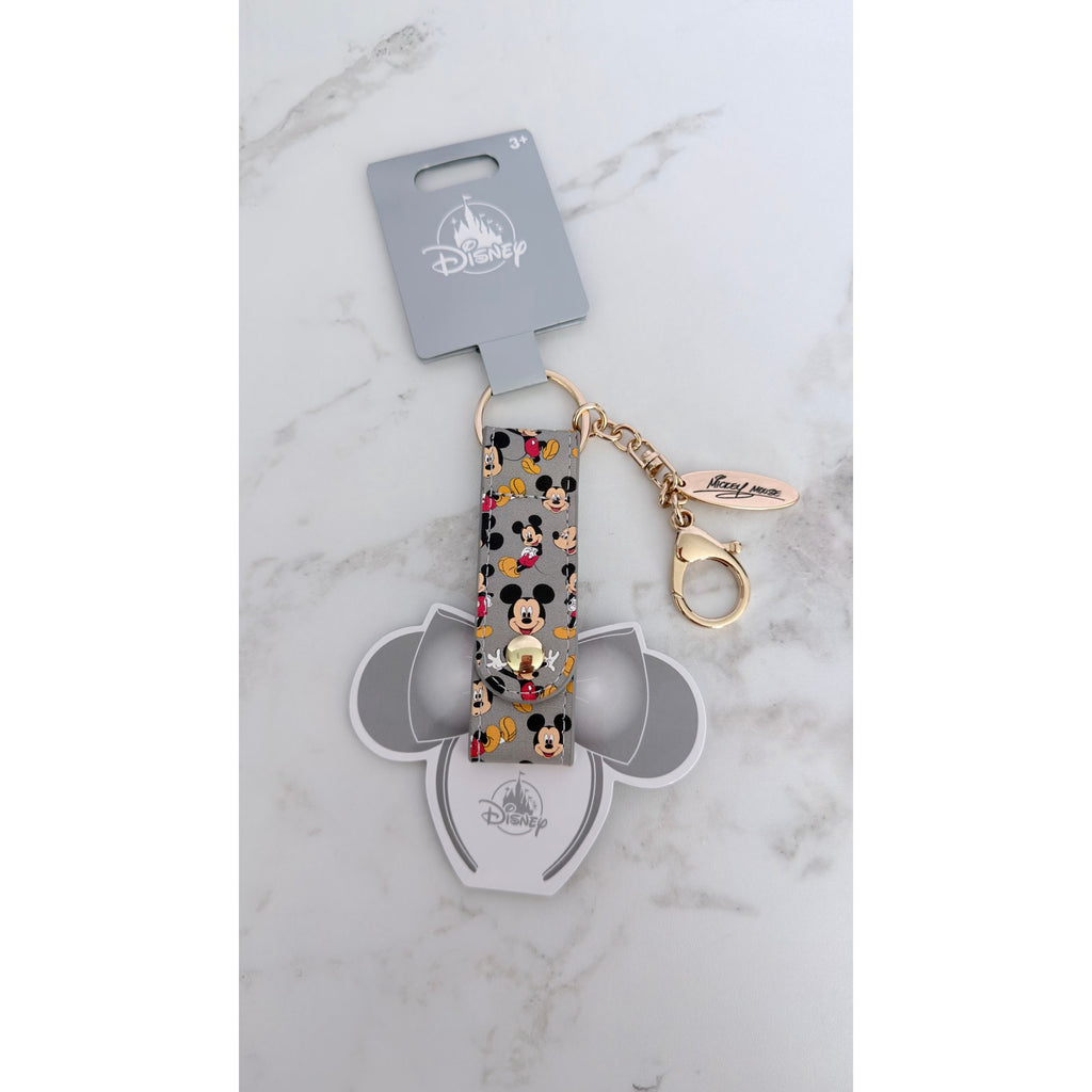 NEW Disney Parks Mickey Mouse Poses Ears Headband Holder Keychain