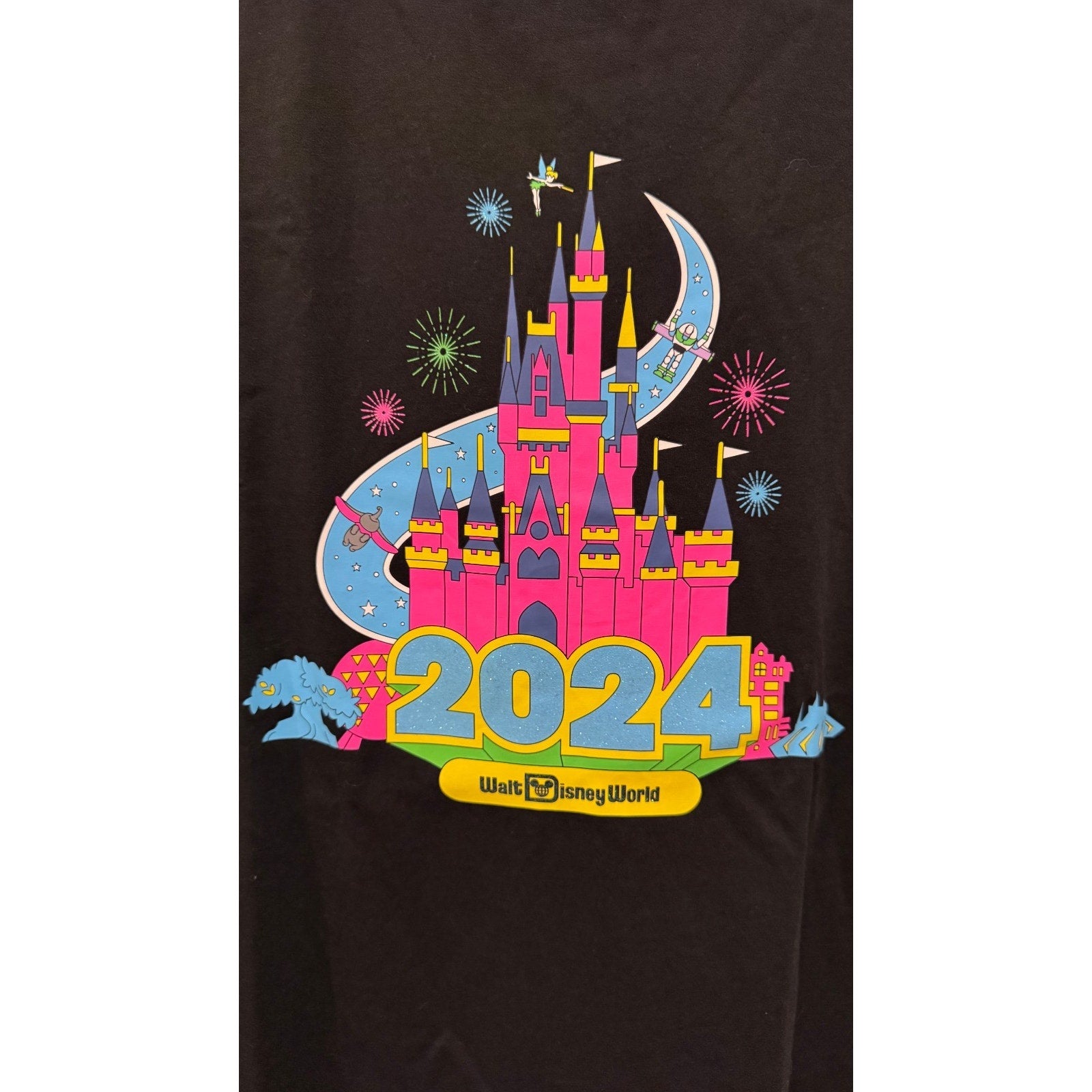 Disney Parks Black 2024 Glitter Walt Disney World Tank Top Women's Large NWT
